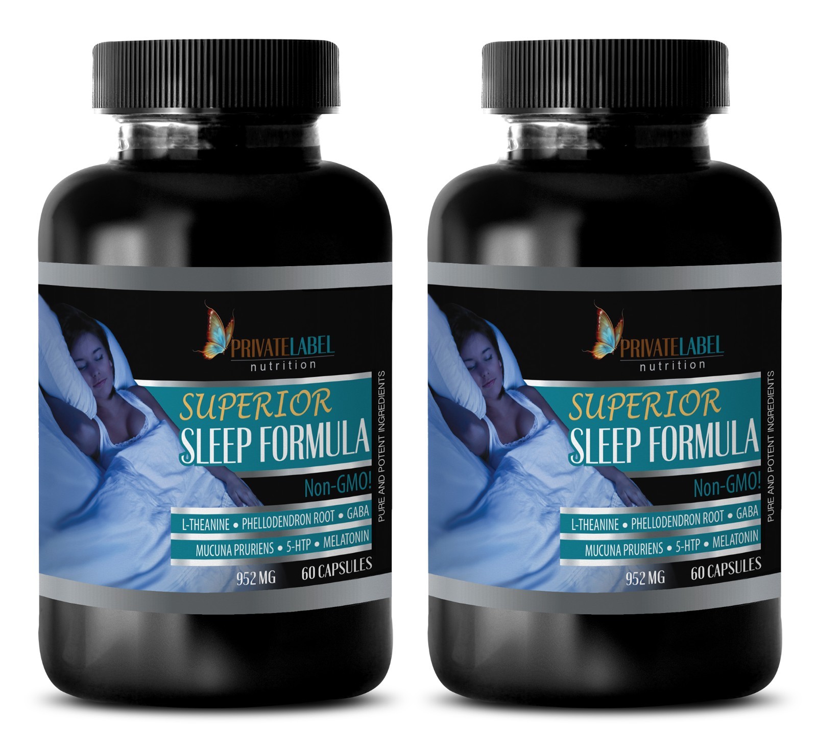 5-htp and tryptophan – SLEEP SUPPORT 952mg – sleeping aid all natural – 2 Bottle
