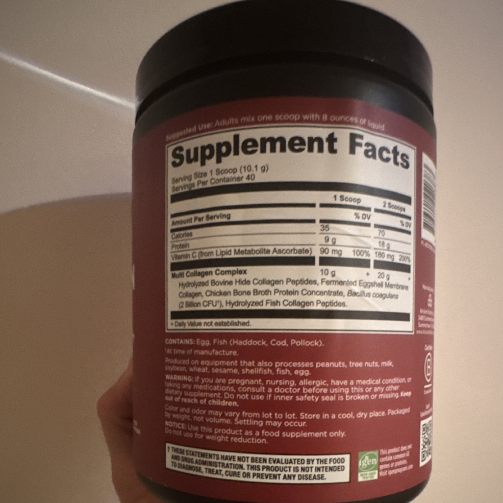 Ancient Nutrition Multi Collagen Protein Powder Grass Fed 14.3 oz