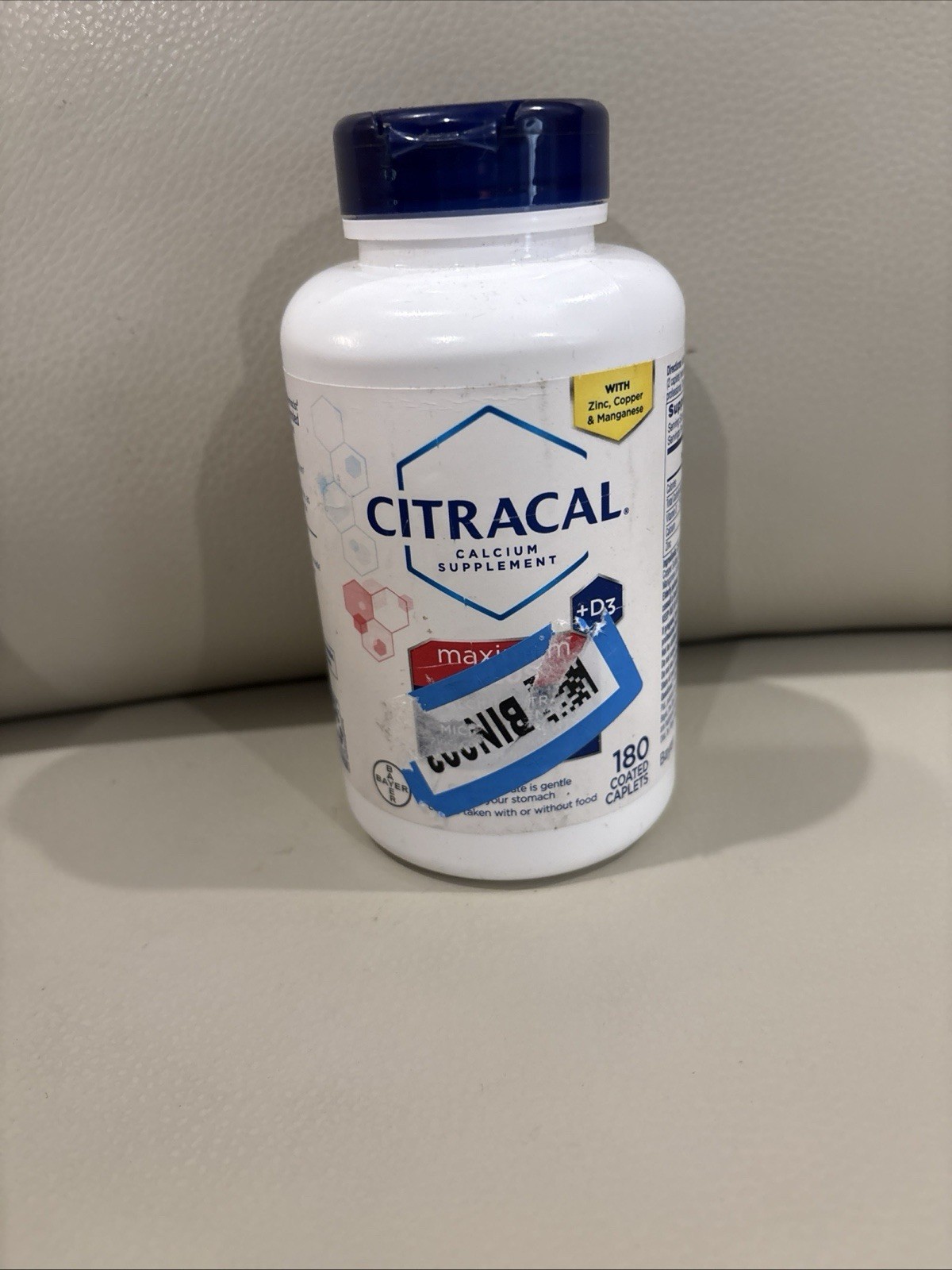 Citracal Maximum Plus Calcium Citrate With Vitamin D3- Caplets- 180ct Exp 01/27