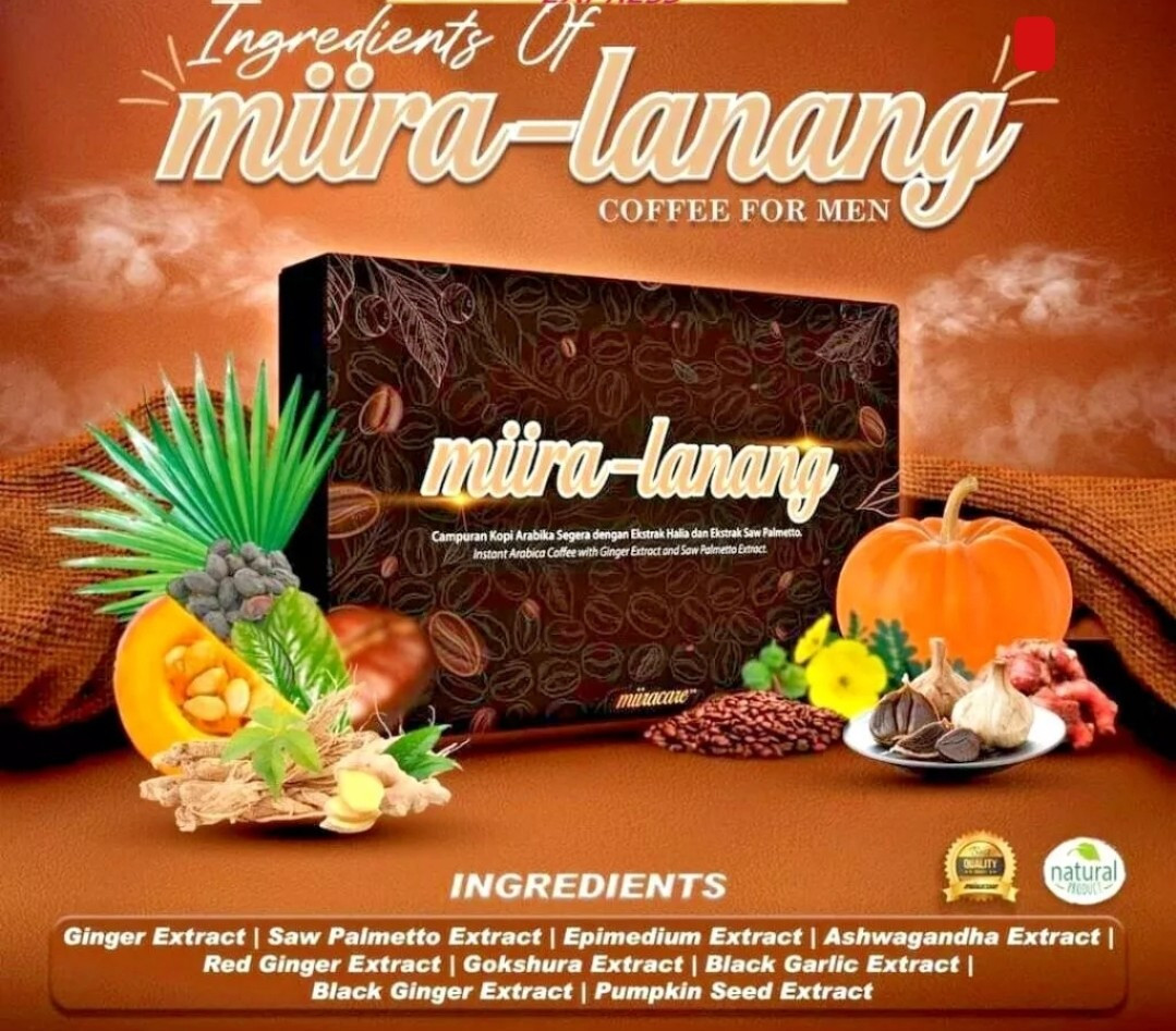 Miira Lanang Coffee For Men Supports Strong Sexual Health 1 Box (40 Sachets)