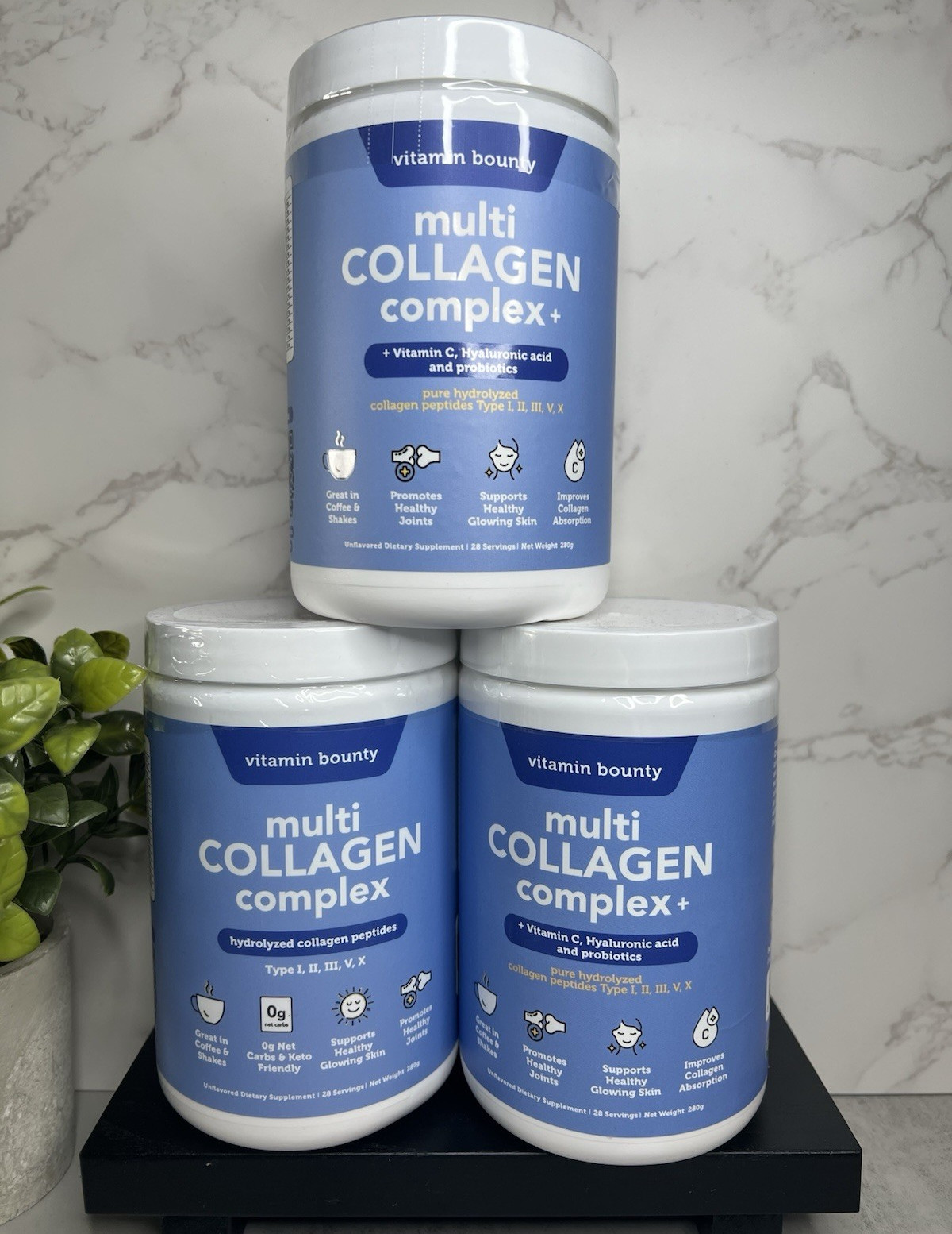 vitamin bounty Multi Collagen Complex+ Powder 3 Pack, Unflavored Exp 10/28