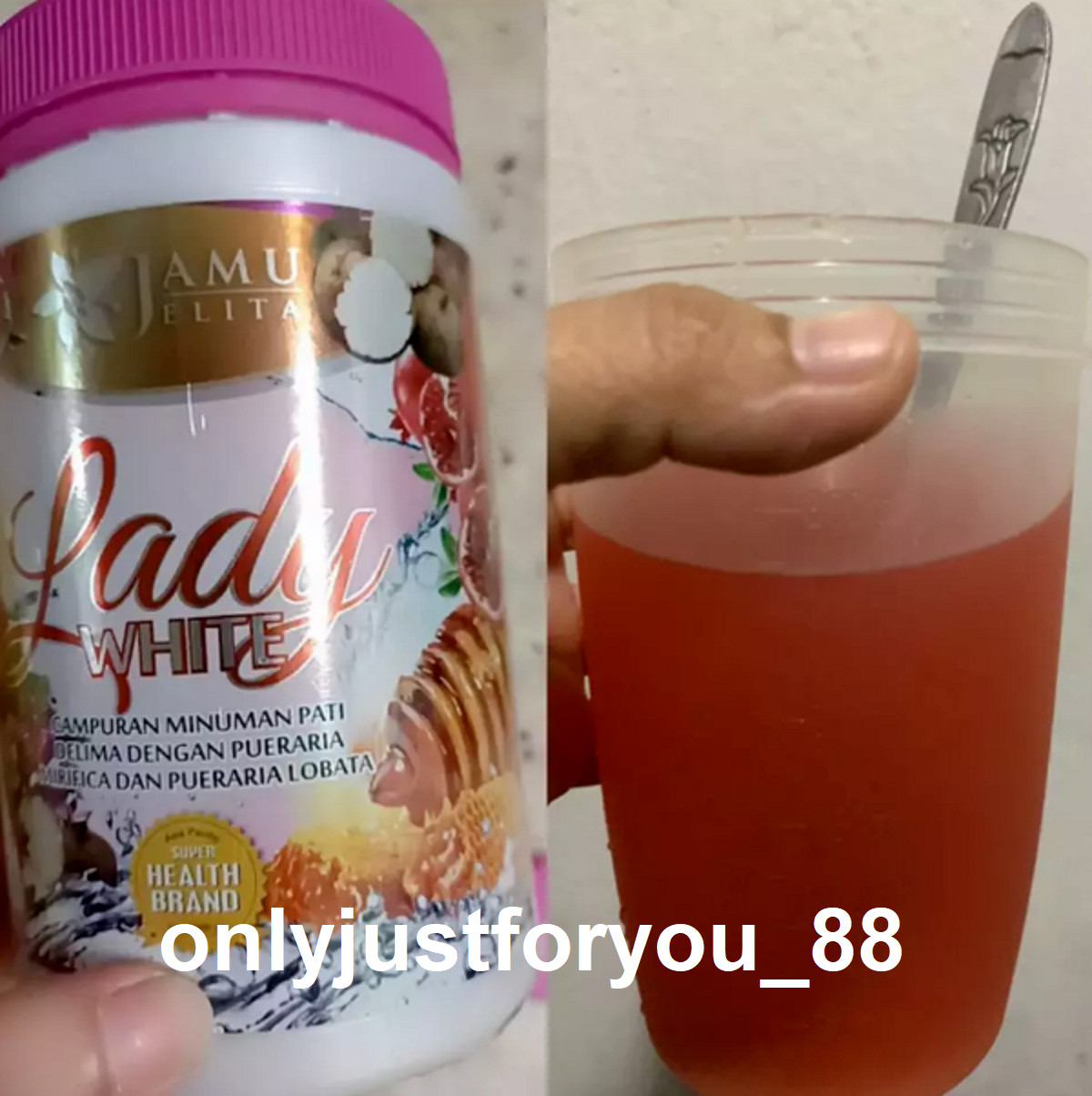 Lady White Jamu Jelita Drink Powder Elegance Booster for Women 400g NEW X 3 JAR