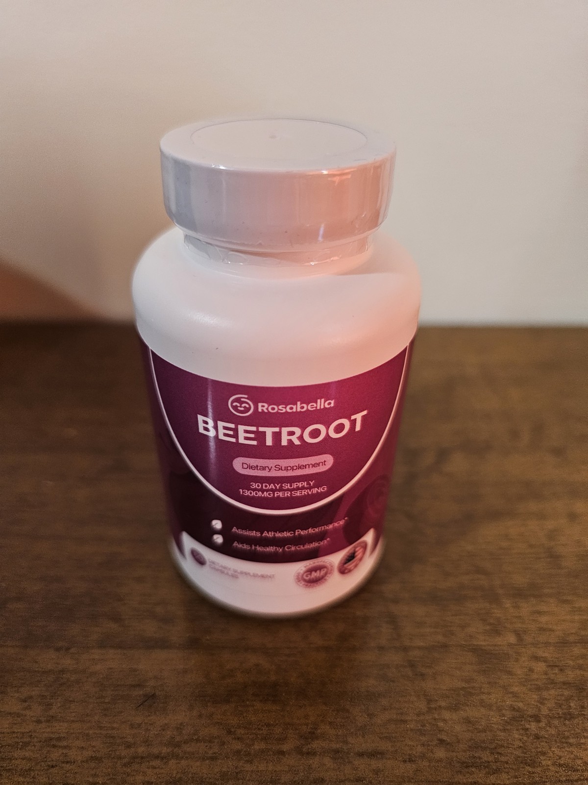 Rosabella beetroot dietary supplement capsules 60ct 1300MG