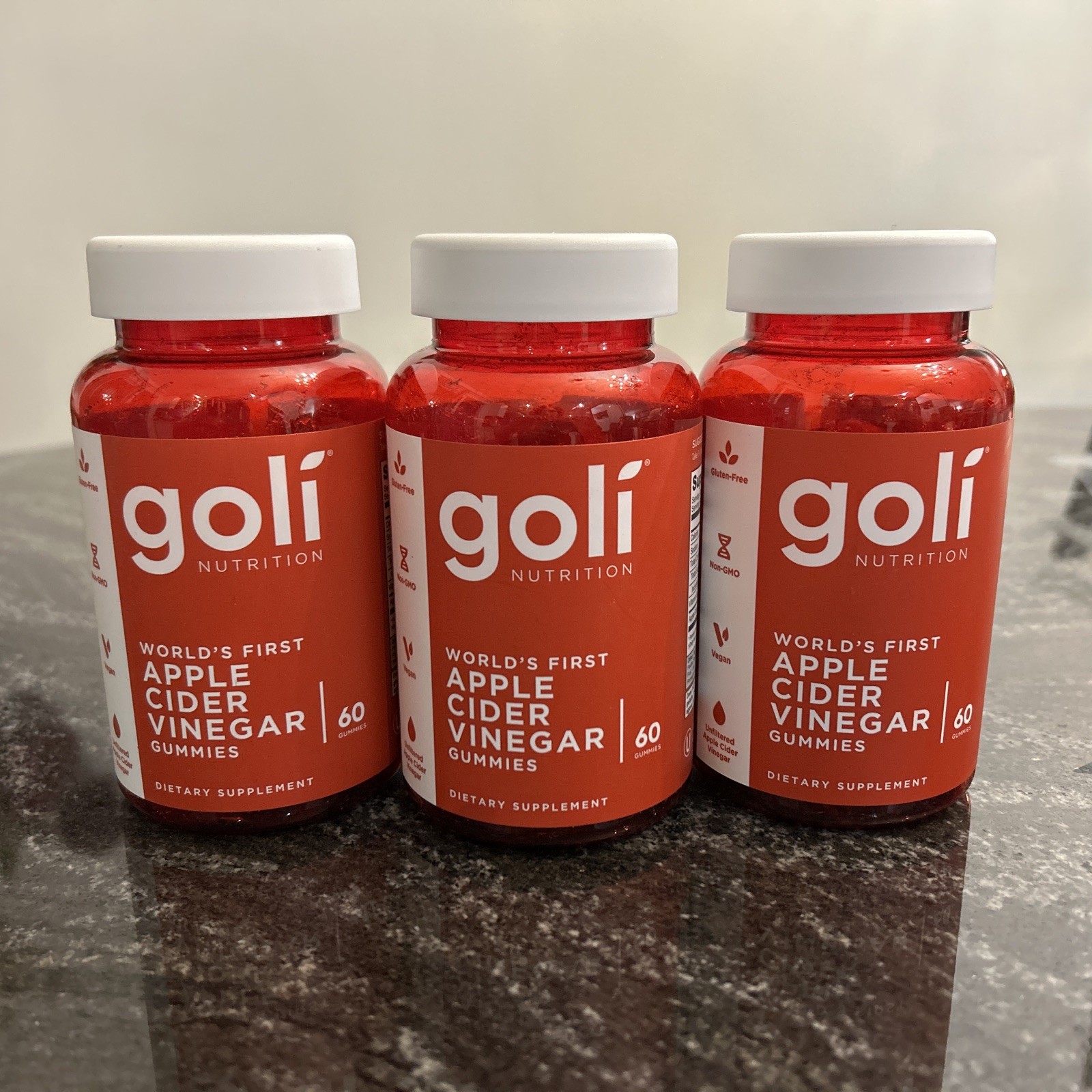Goli Nutrition Apple Cider Vinegar Gummies Vitamin B9 B12 Detox 3 Pk Exp: 02/27