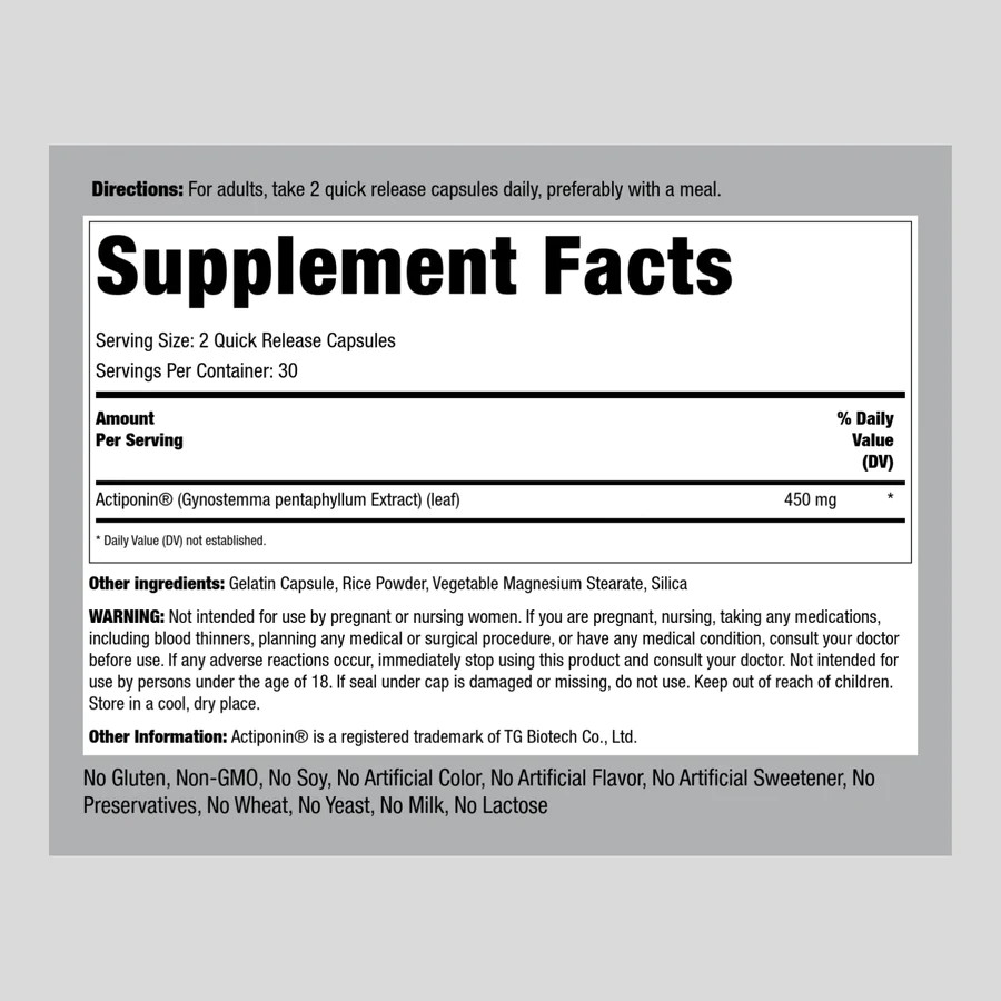AMPK Metabolic Activator 450 mg | 60 Capsules | Gynostemma | by Piping Rock