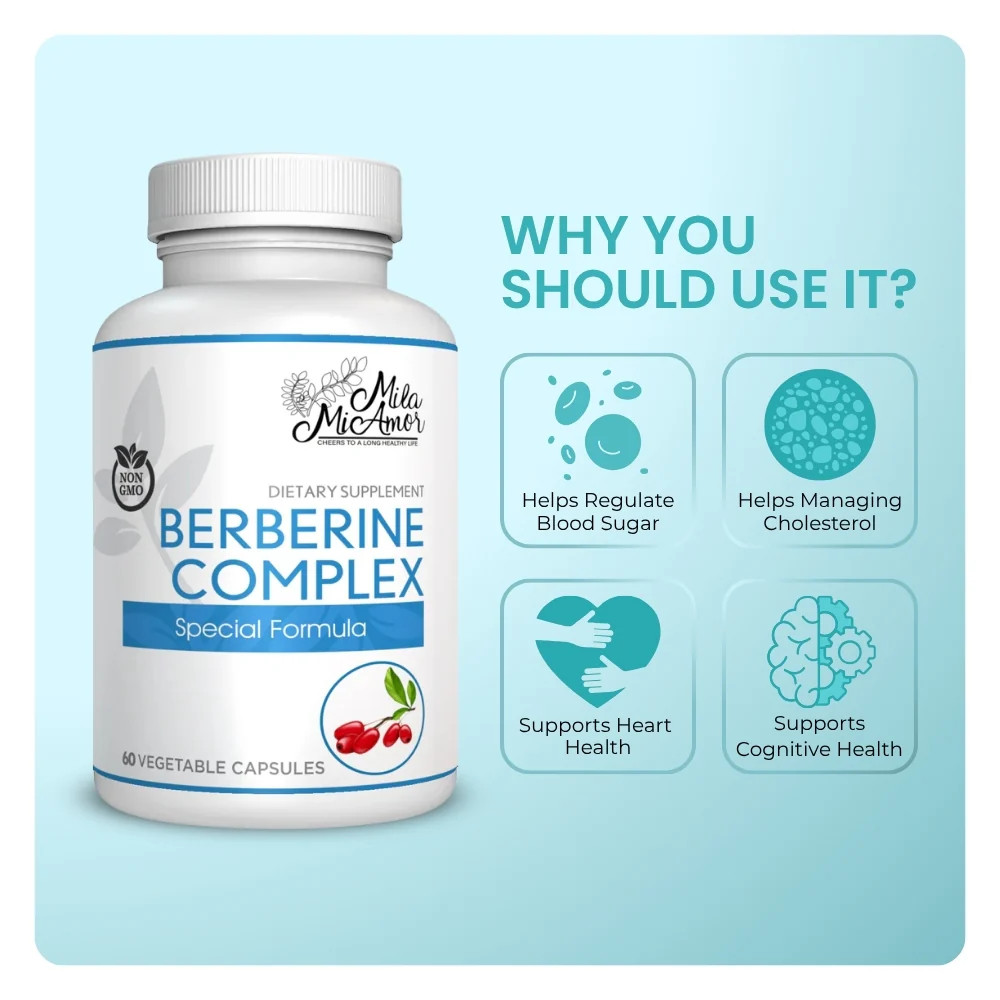 Berberine Complex HCL | Special Formula Melon Fruit & Banaba Leaf | 60 Capsules