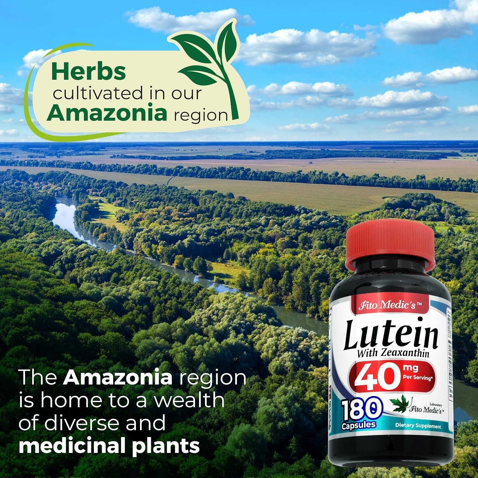 FITO MEDIC’S Lutein Supplement with Zeaxanthin, 180 Capsules, Vitamin A