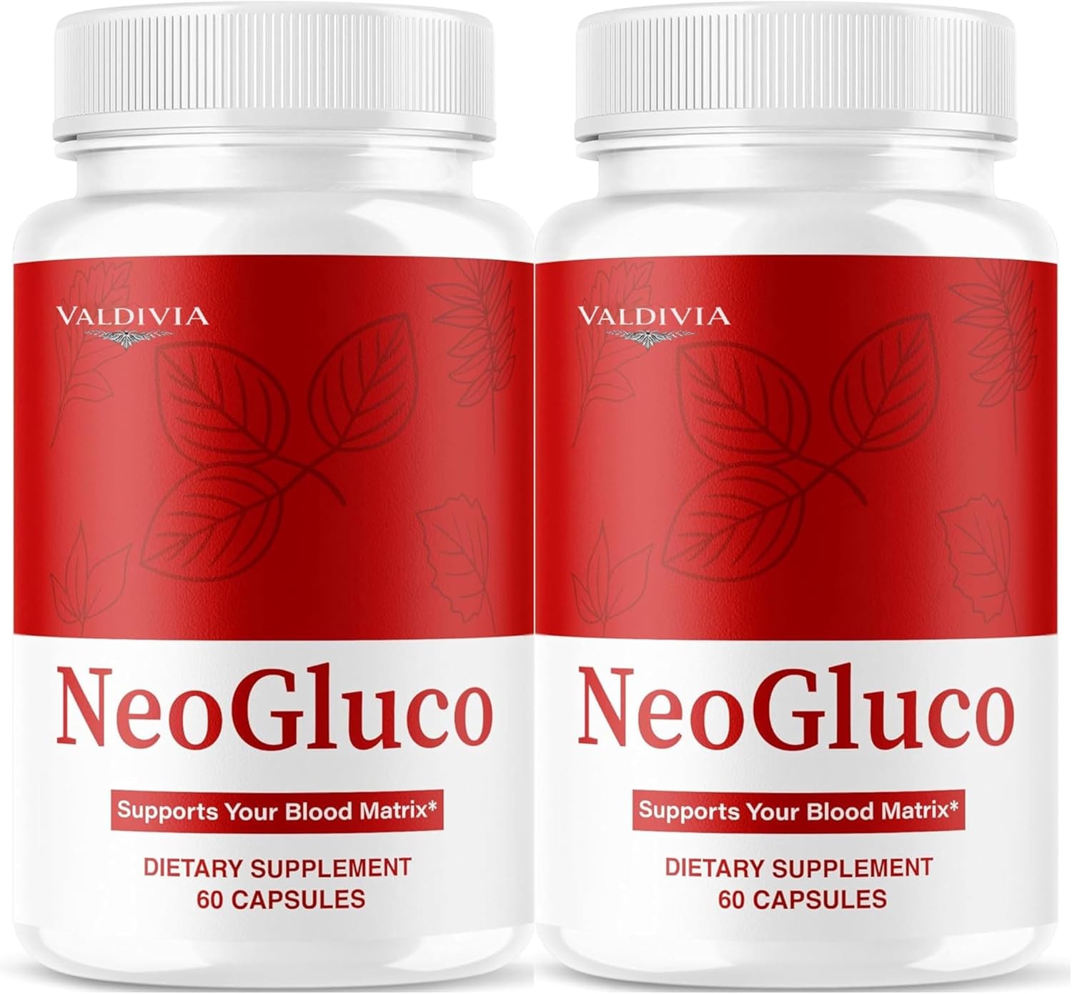 Valdivia NeoGluco 120 Capsules 2 Pack Blood Sugar Support Supplement Made in USA