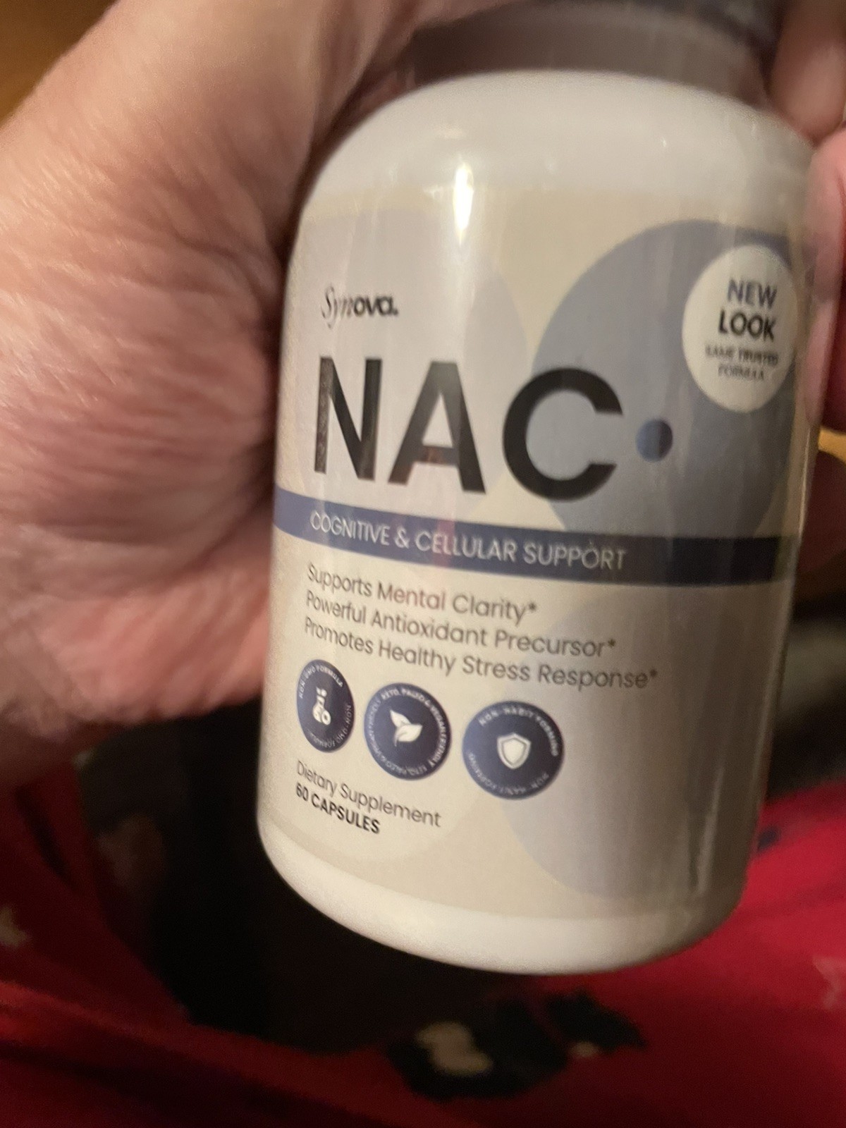 Synova NAC N-Acetyl-L-Cysteine 1200mg Vegetarian Capsules 60 Cognitive Support