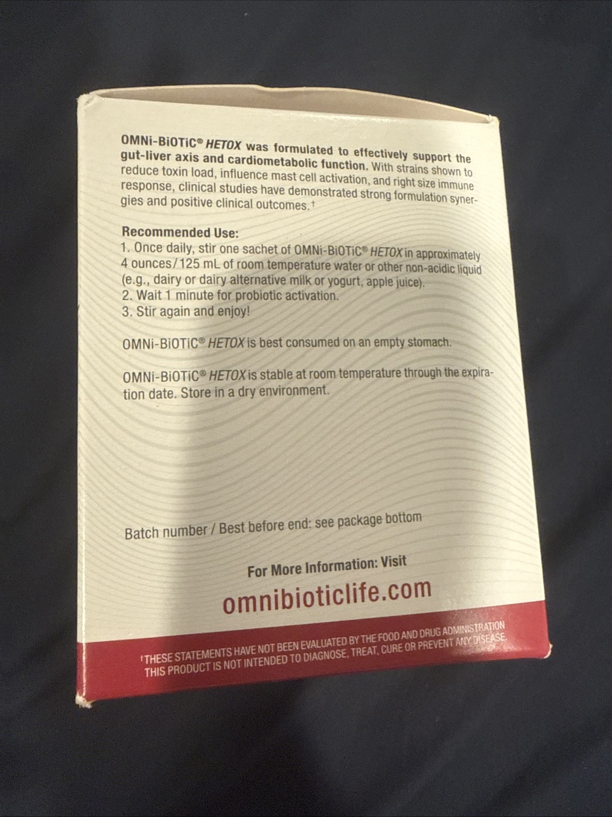 OMNi-BiOTiC HETOX Gut-Liver Axis Probiotic 30 Sachets 15B CFU Dietary Supplement