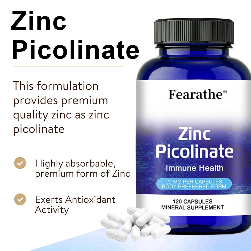 Zinc Picolinate 22mg | High Potency, Non-GMO | Immune Health