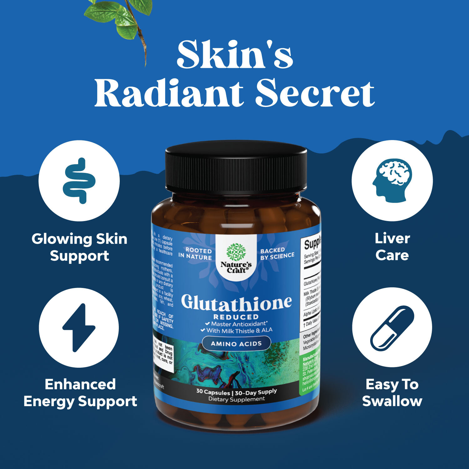 Reduced Glutathione Supplement with Glutamic Acid – L Glutathione ALA