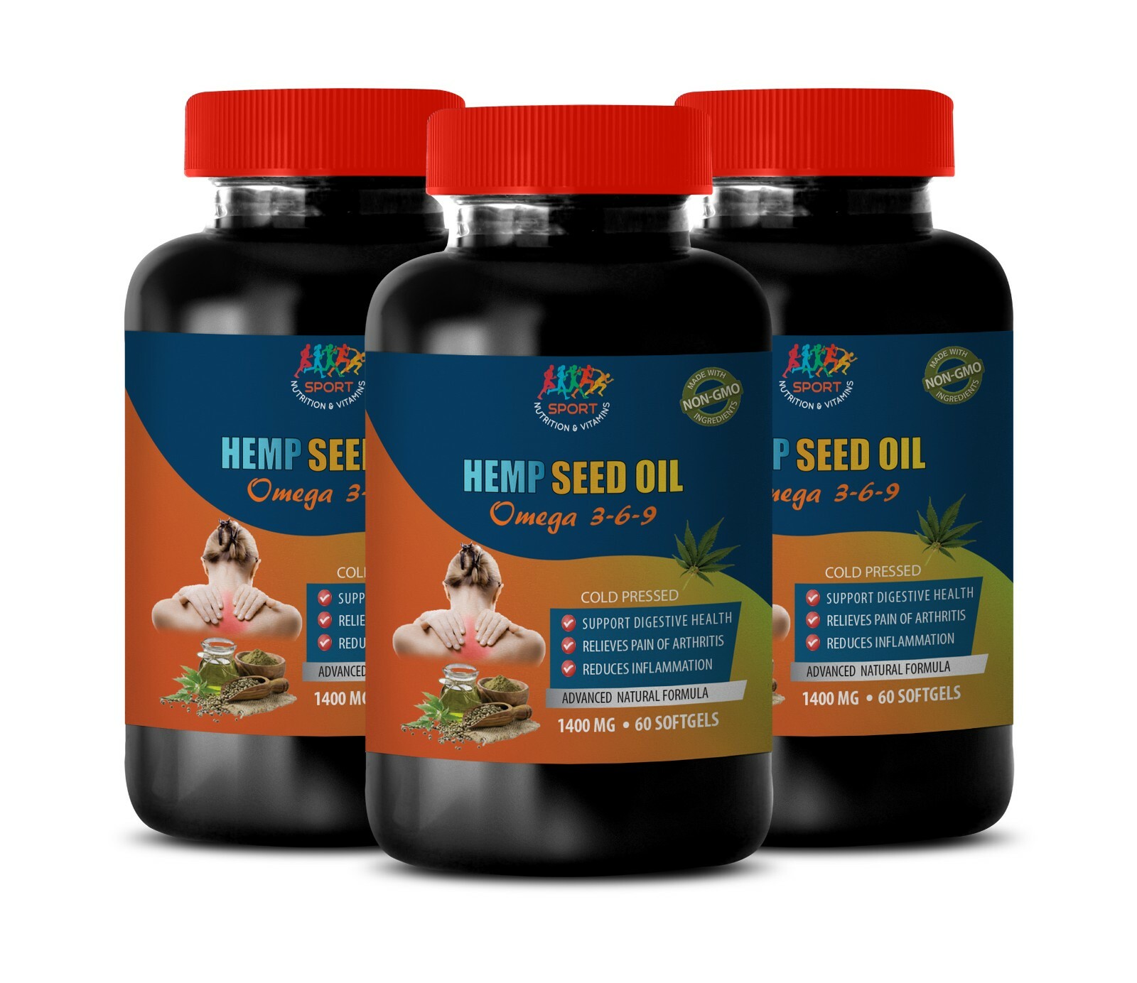 healthy gut liquid capsules – HEMP SEED OIL ORGANIC 1400mg 3B – natural hemp