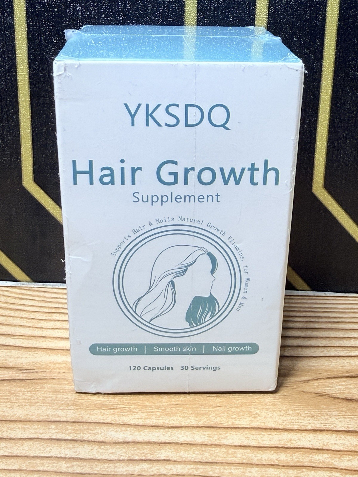 YKSDQ Hair Growth Supplement 120 Capsules Hair Skin & Nails Vitamins New