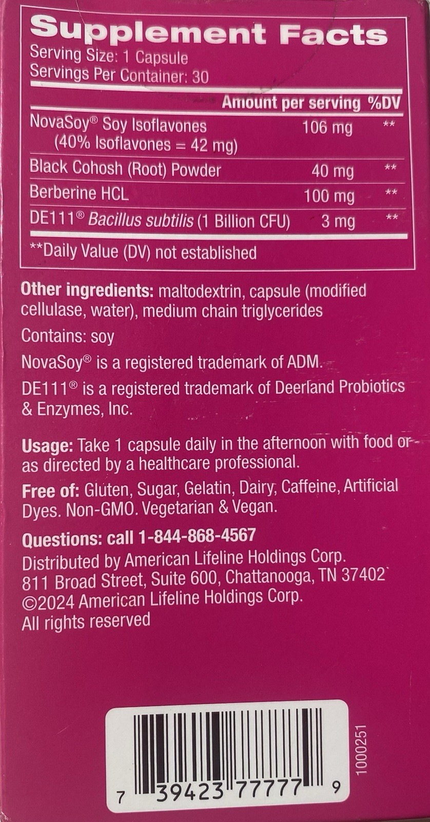 Florajen Triple Action Menopause Probiotic Capsules – 30 Count – Ex: 7/26