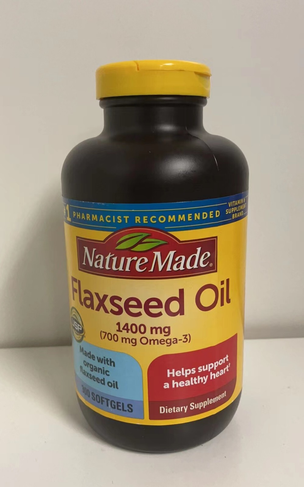 Nature Made Flaxseed Oil 1400mg, 300 Softgels