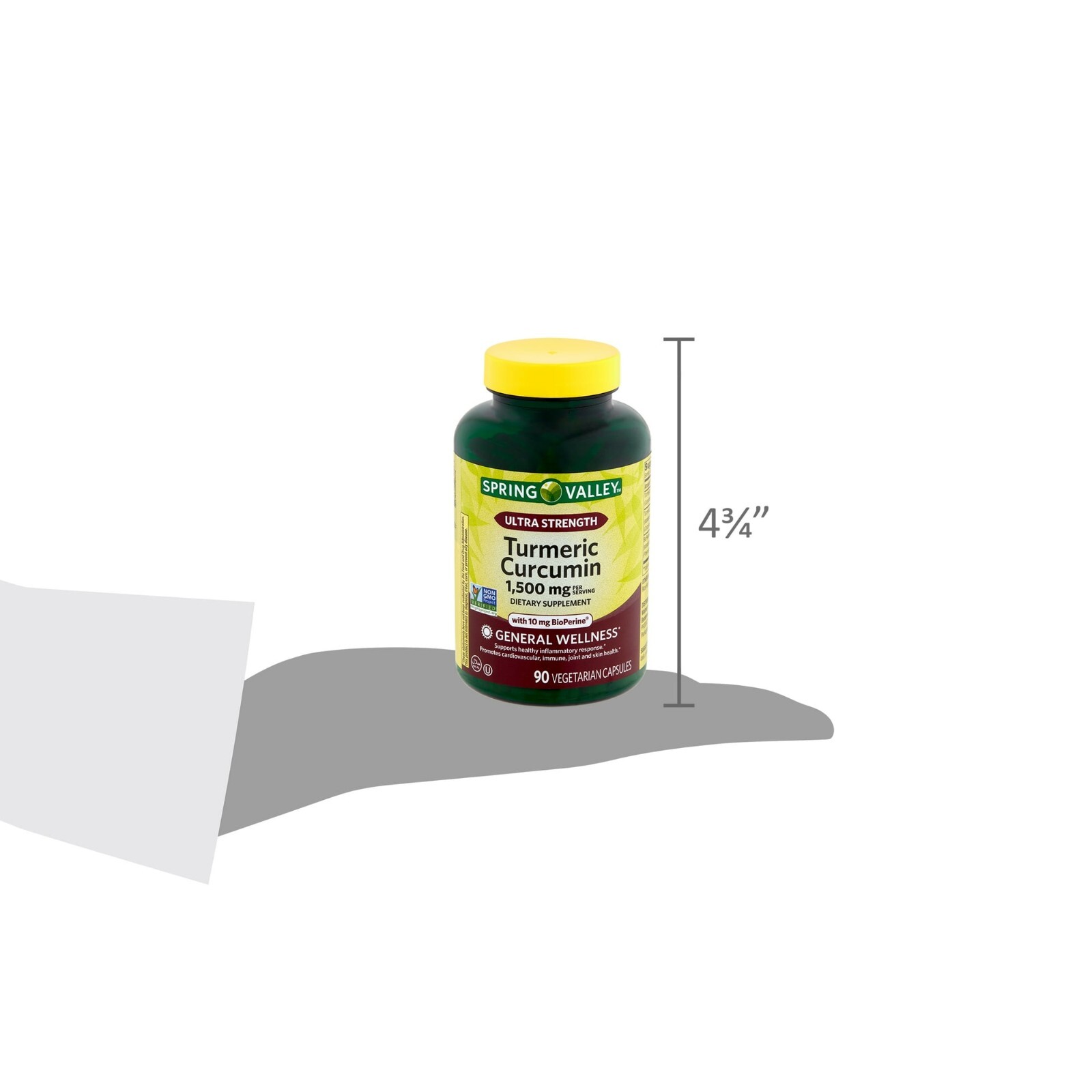 Spring Valley Ultra Strength Turmeric Curcumin Dietary Supplement- 1,500 mg- 90