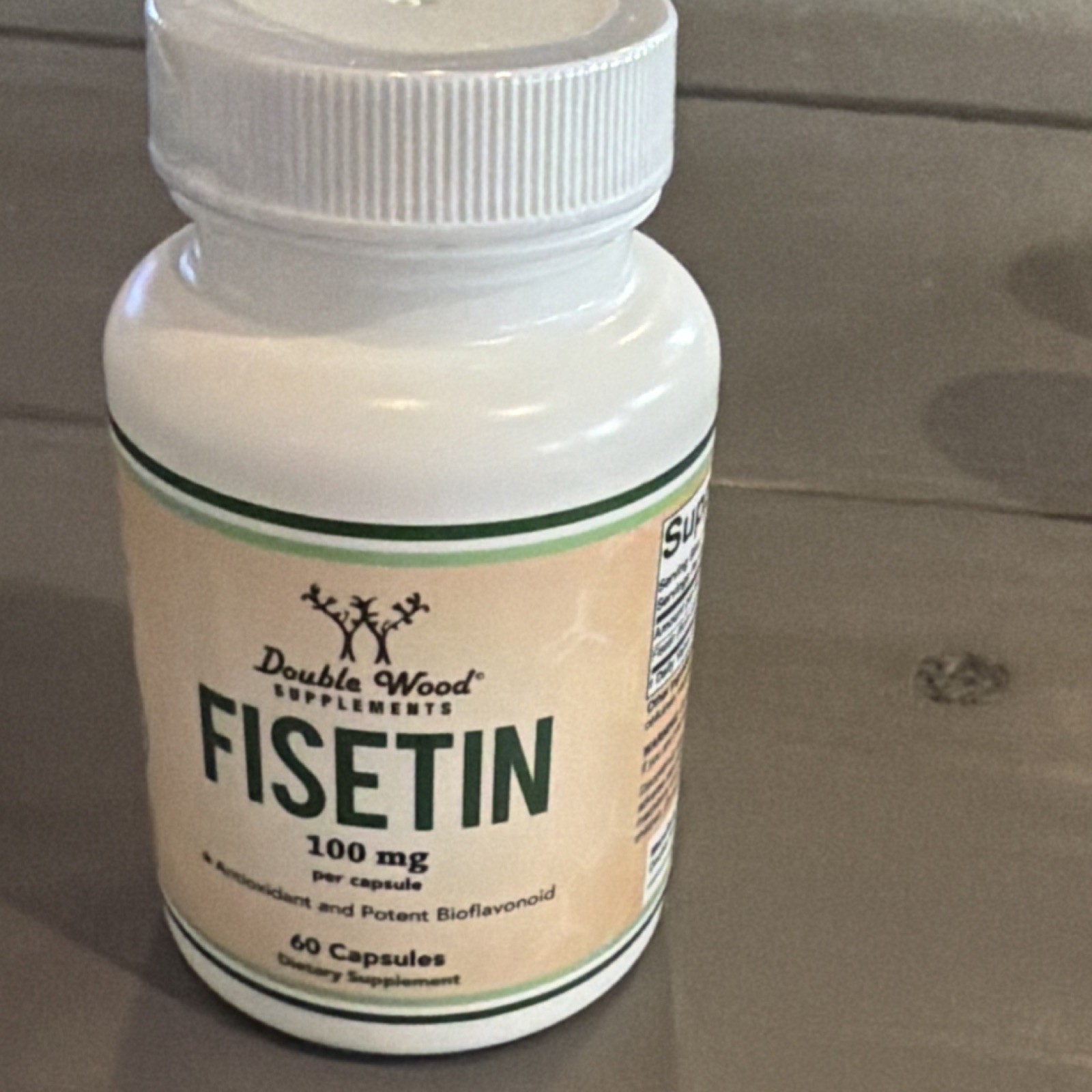 Double Wood Supplements Fisetin 100mg 60 Capsules Non-GMO Gluten-Free