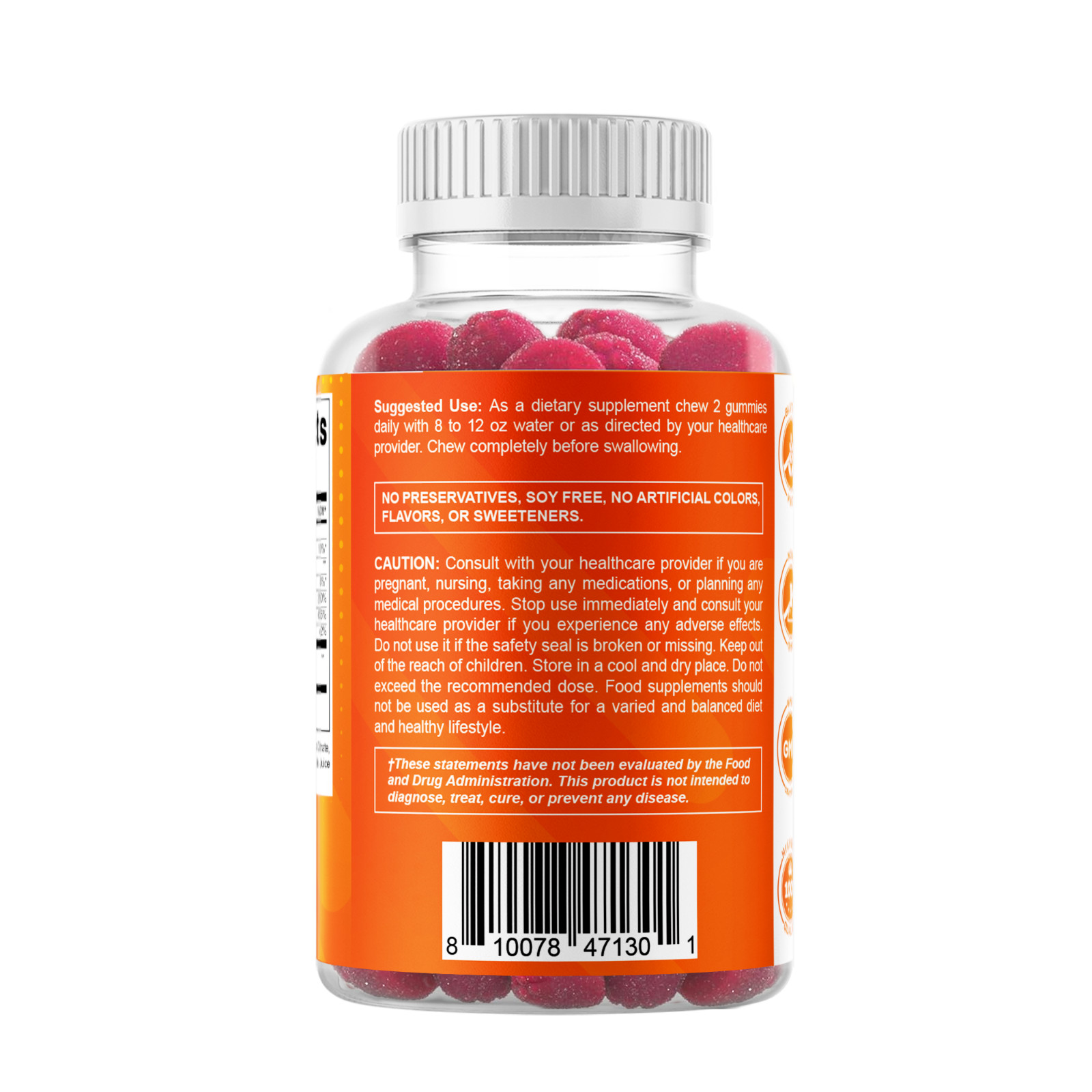 Vitamatic Zinc 50mg Gummies – 60 Vegan Gummies – Gluten Free