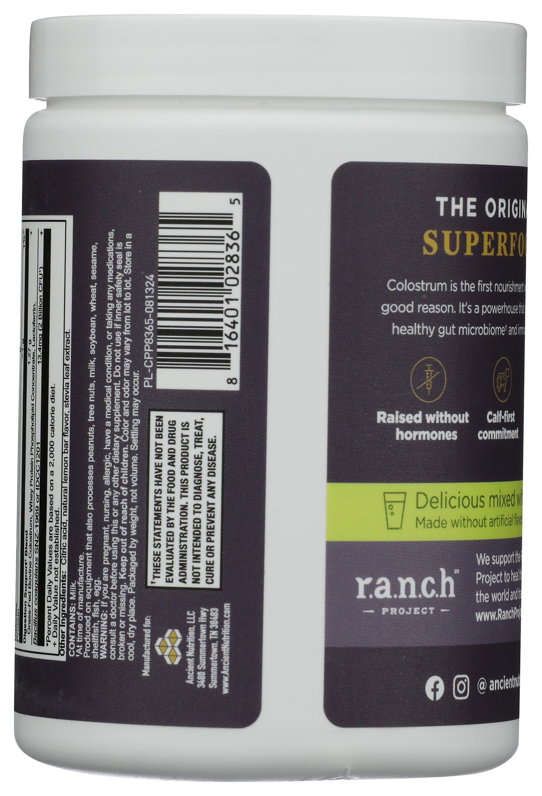 Colostrum Dietary Supplement Lemon Bar Flavor By Ancient Nutrition Powder 1 Pack