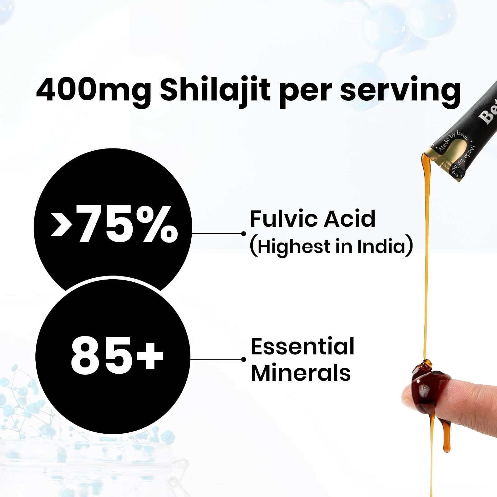 Better Alt Pure Himalayan Shilajit Sticks with Honey & Saffron – 30 Count