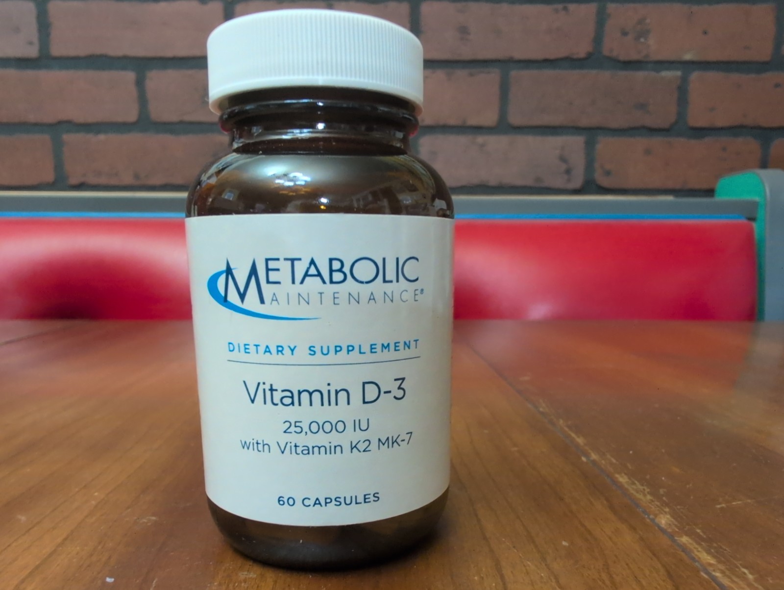 Metabolic Maintenance-Vitamin D3 25000 IU w/Vitamin K2 as Mk7 60 Caps Exp 09/26