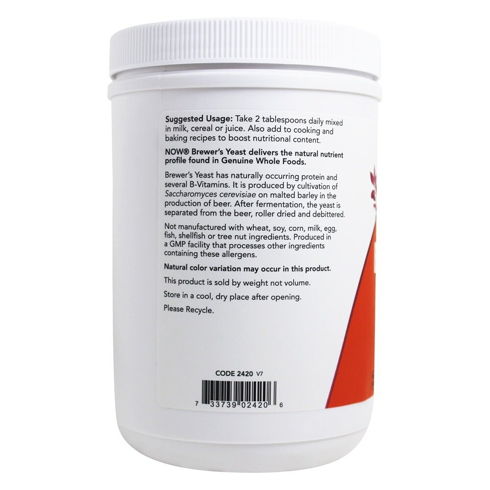 NOW Foods Brewer’s Yeast Debittered, 1 lb.