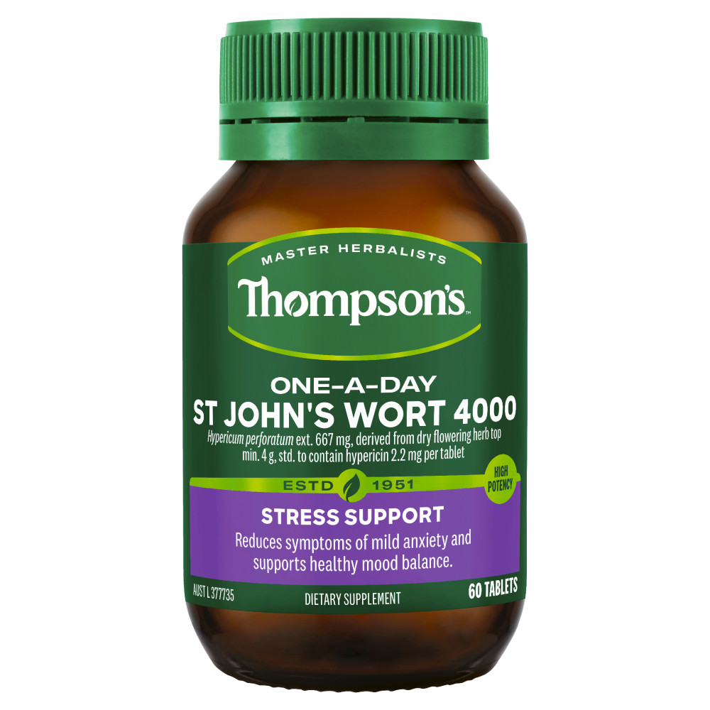 Thompson’s One-A-Day St John’s Wort 4000 60 Tablets High Potency Vegan