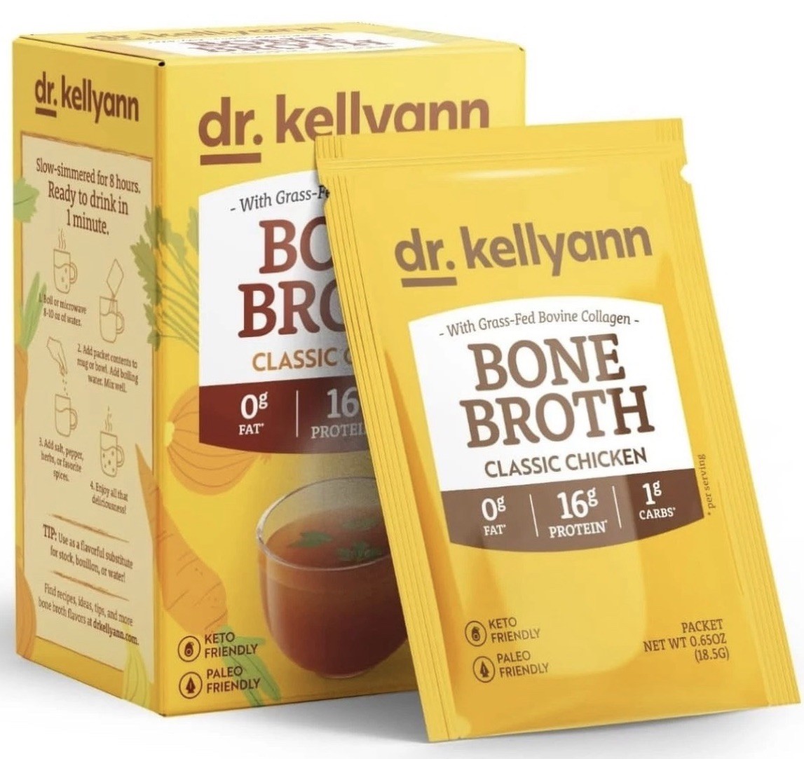 Dr. Kellyann Bone Broth Classic Chicken Collagen Powder Packets (7 Servings)