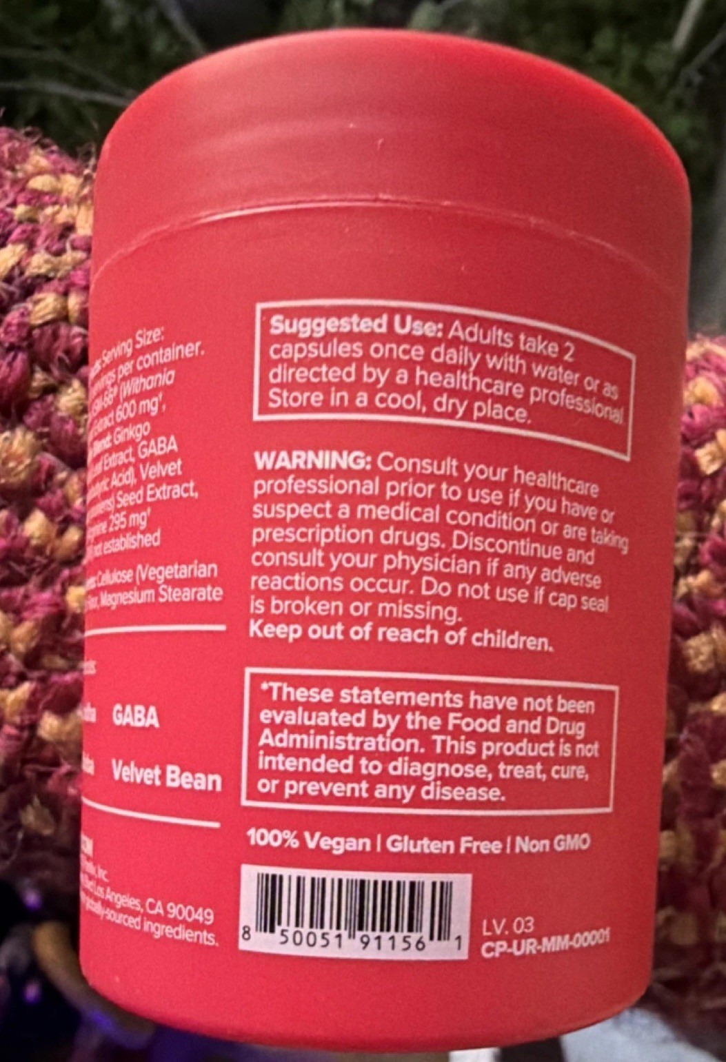 O Positiv Health URO Vaginal Moisture Mood Support 60 Vegan Capsules Ashwagandha