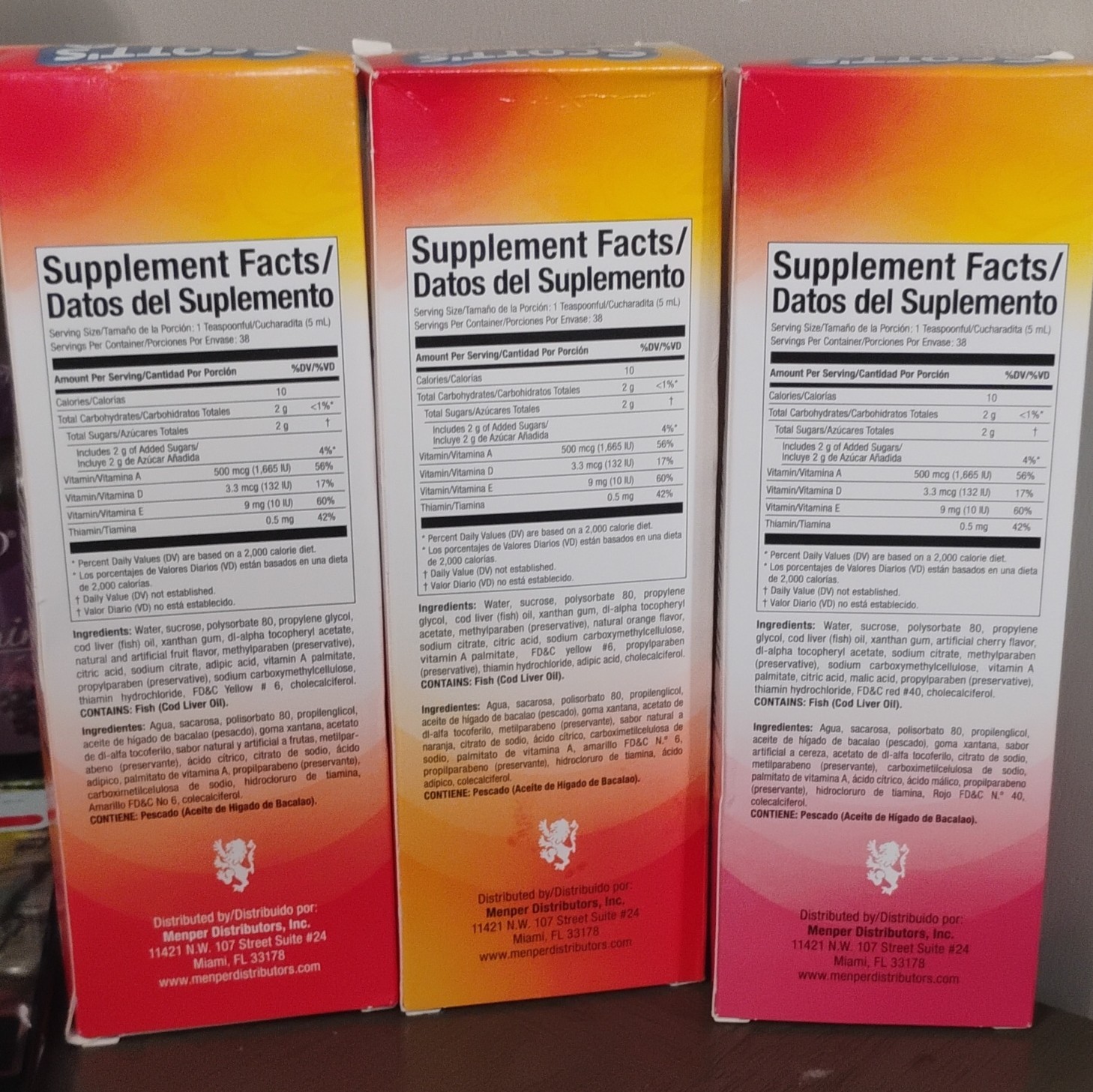 Scott’s Emulsion Original Cod Liver Oil Liquid Vitamins A D E B1 6.5 fl oz