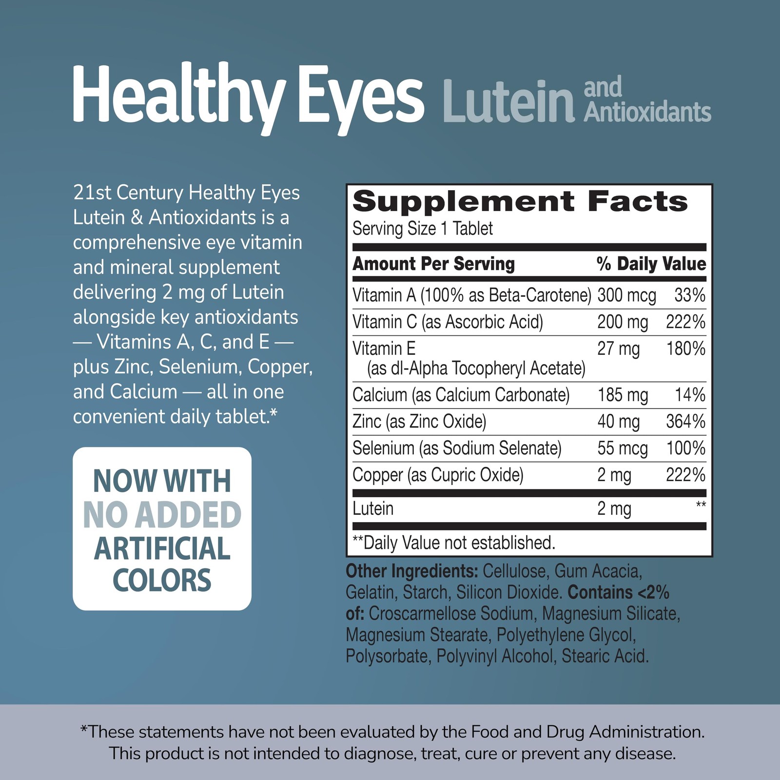 21st Century Healthy Eyes Lutein Eye Vitamin 60 Count (Pack of 1), White