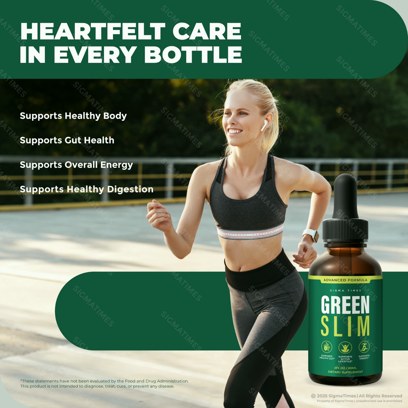 Green Slim Drops, GreenSlim Liquid Supplement for Weight Loss & Energy (30 serv)