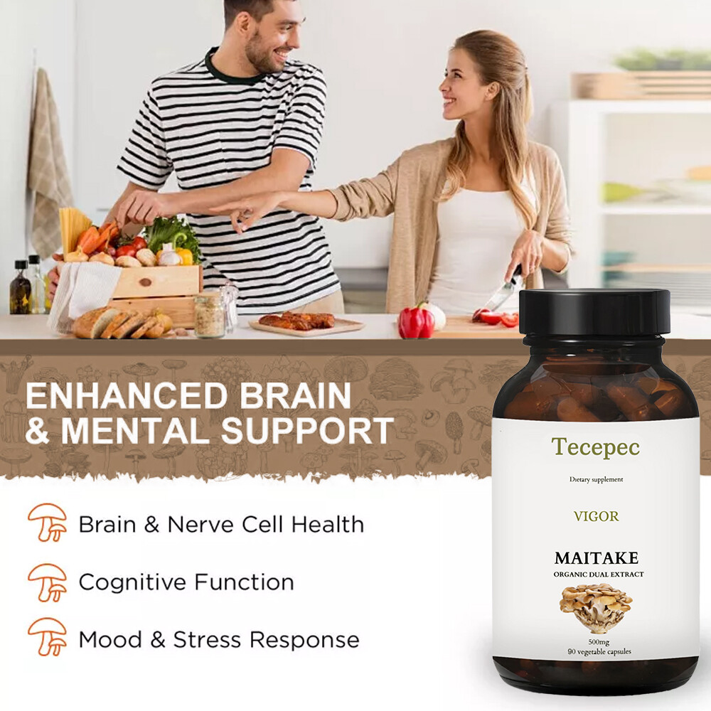 Maitake Mushroom 500mg | Organic Dual Extract | Energy & Immune Support
