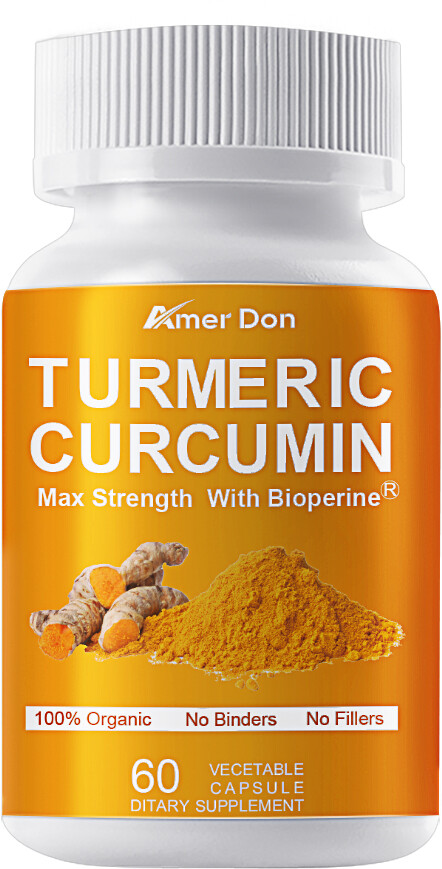 Organic Turmeric Curcumin 10000mg – 95% High Strength Capsules with Black Pepper