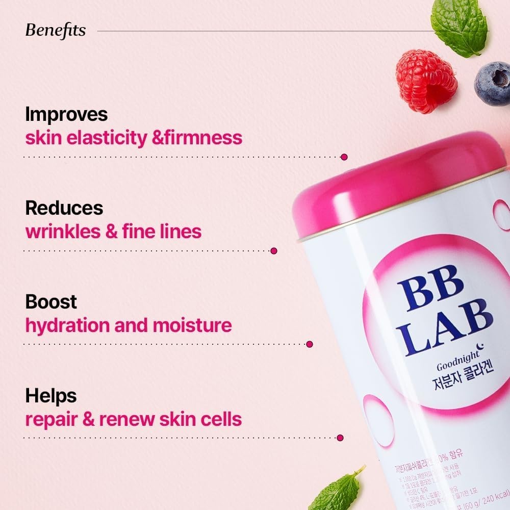 BB LAB Goodnight Low Molecular Collagen Powder Sticks Mixed Berry 2g 30 Count