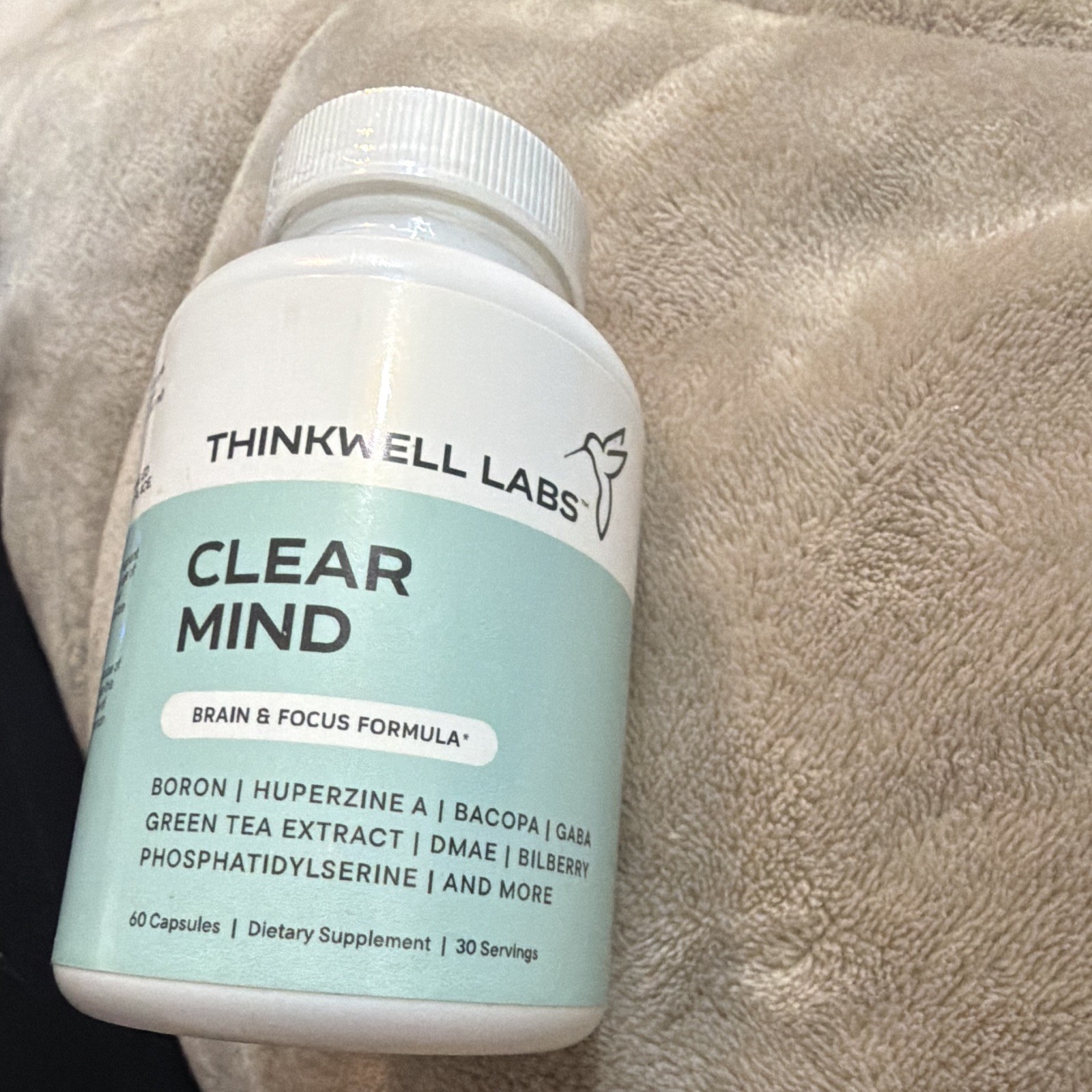 Thinkwell Labs Clear Mind Brain & Focus Formula 60 Veggie Caps Exp 07/2027