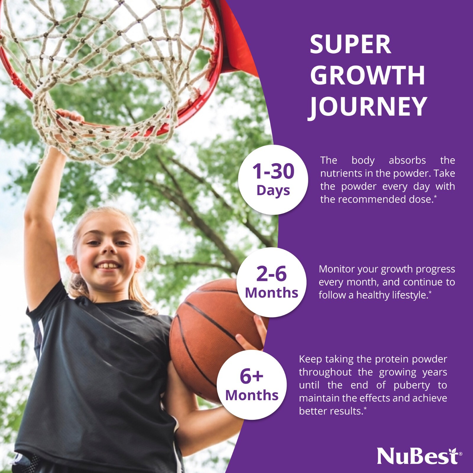 NuBest Tall Growth Protein Powder – Helps Kids & Teens Grow, Develop (Chocolate)