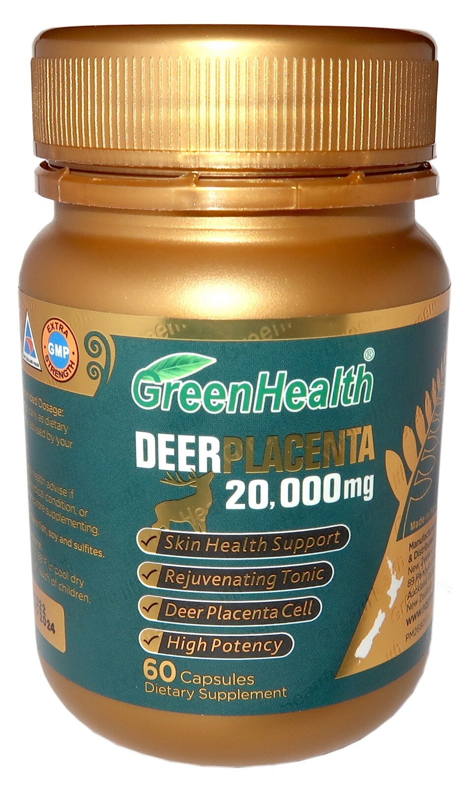 Green Health Deer Placenta Dietary Supplement – 60 Soft Gels