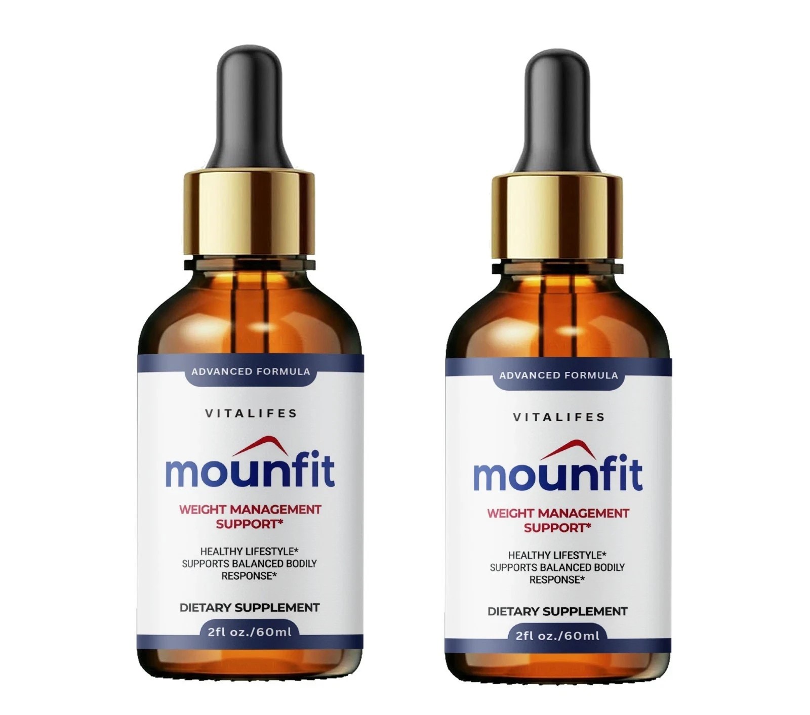 (2 Pack) Mounfit Drops Liquid Supplement, Max Strength, Moun fit Fat Loss Drops