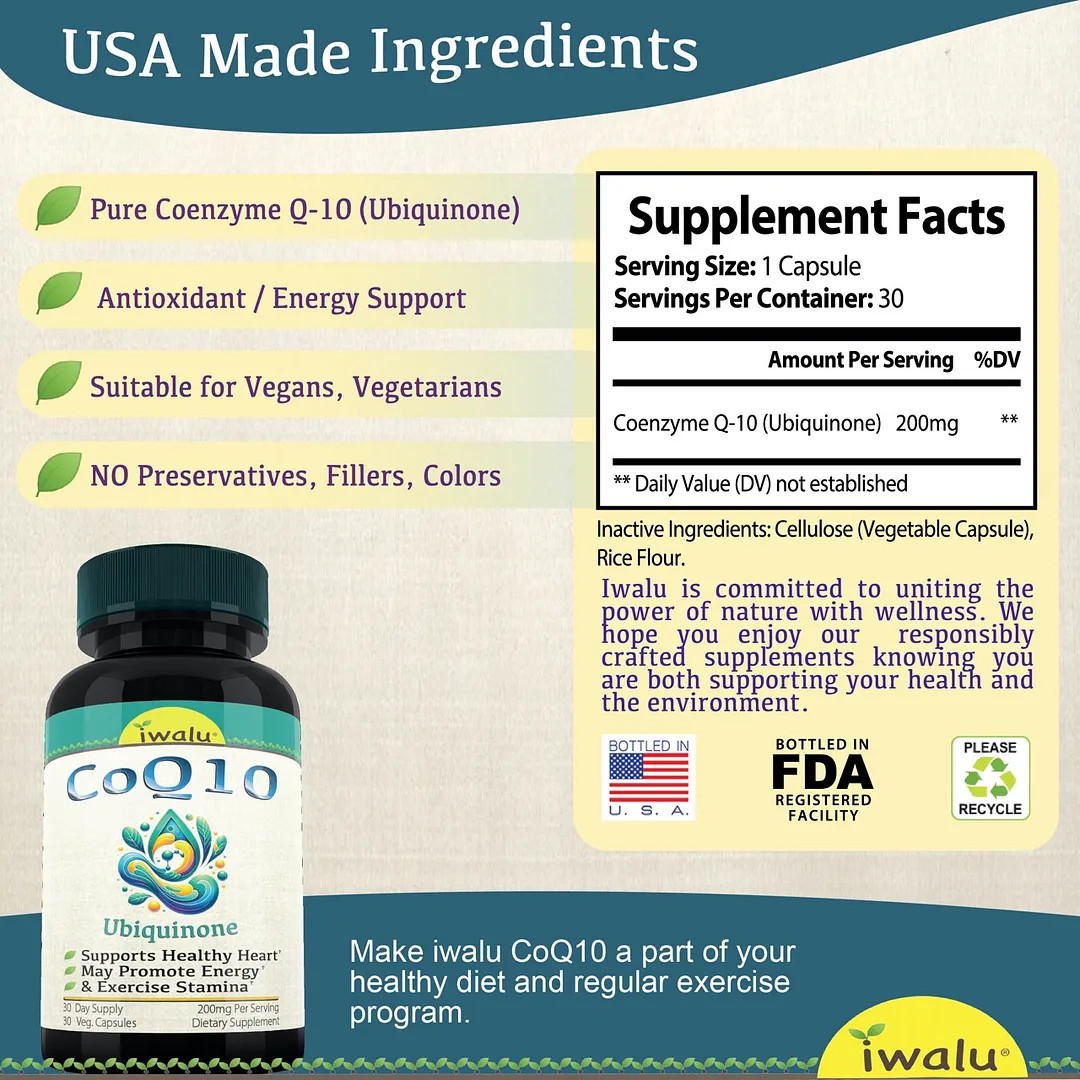 Coenzyme | Best Supplement Capsule Pill Men Women FREE SHIP