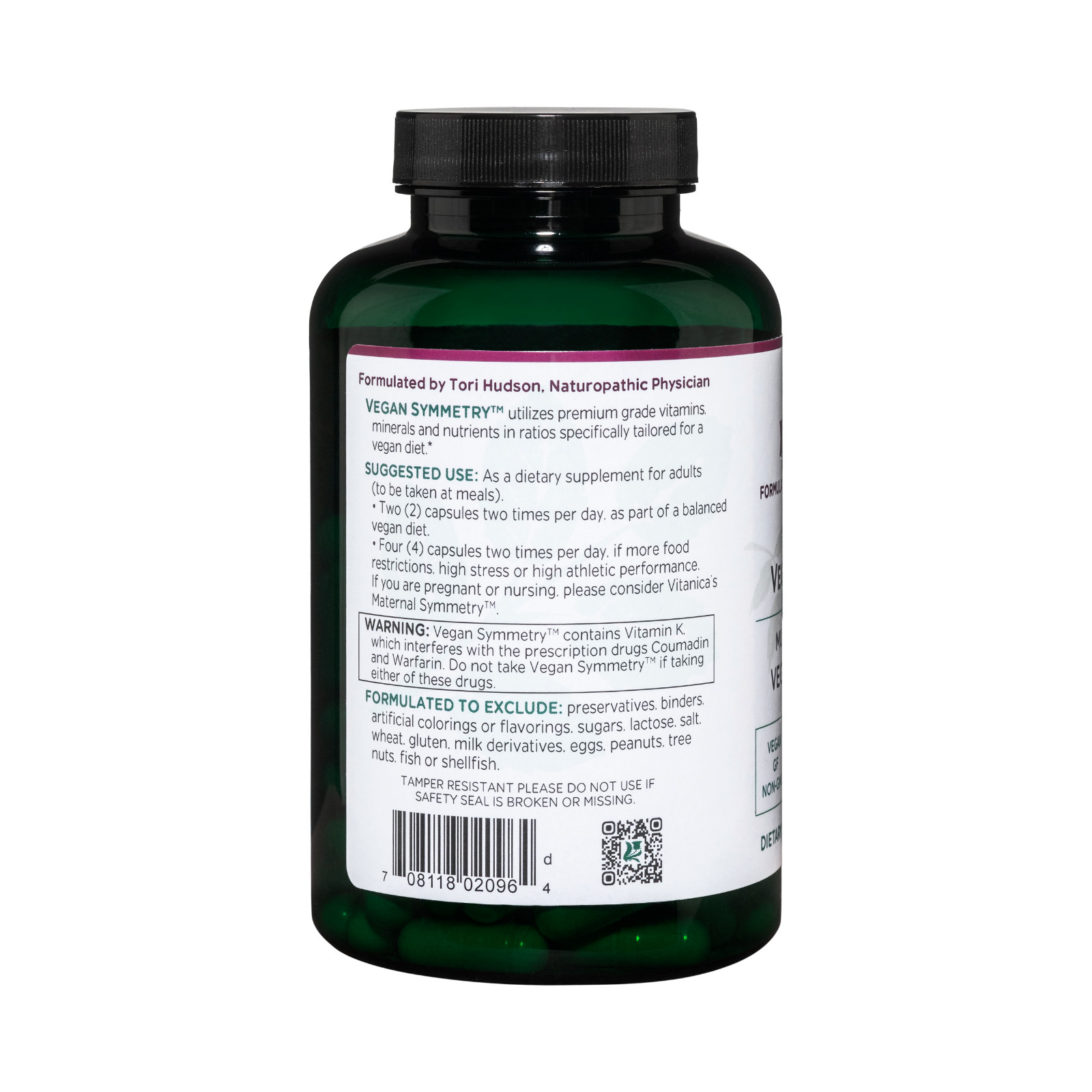 Vitanica – Vegan Symmetry, Vegan Multivitamin, 120 Capsules