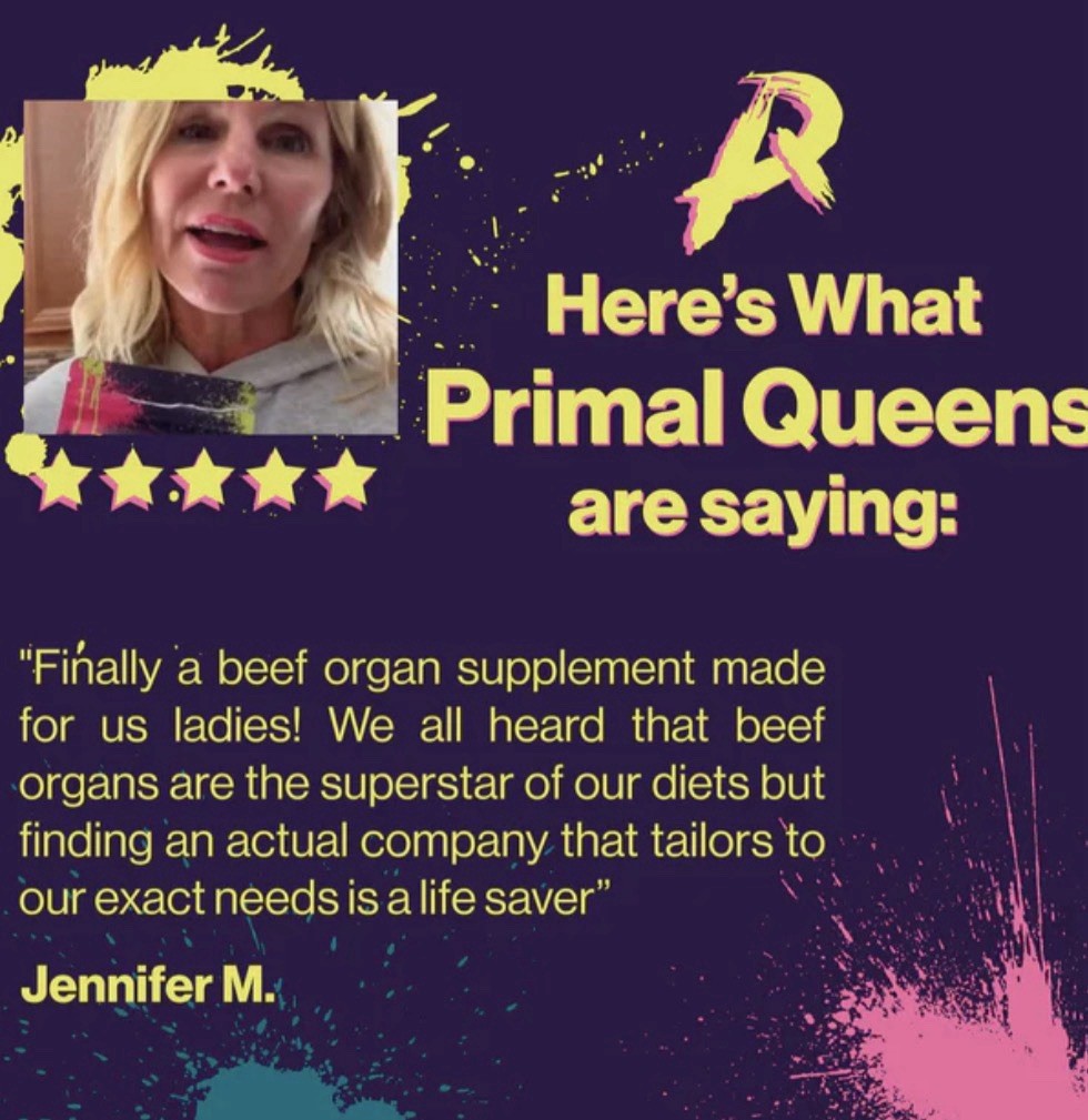IN STOCK Primal Queen Capsules Women’s Health 60ct Grass Fed No Hormones