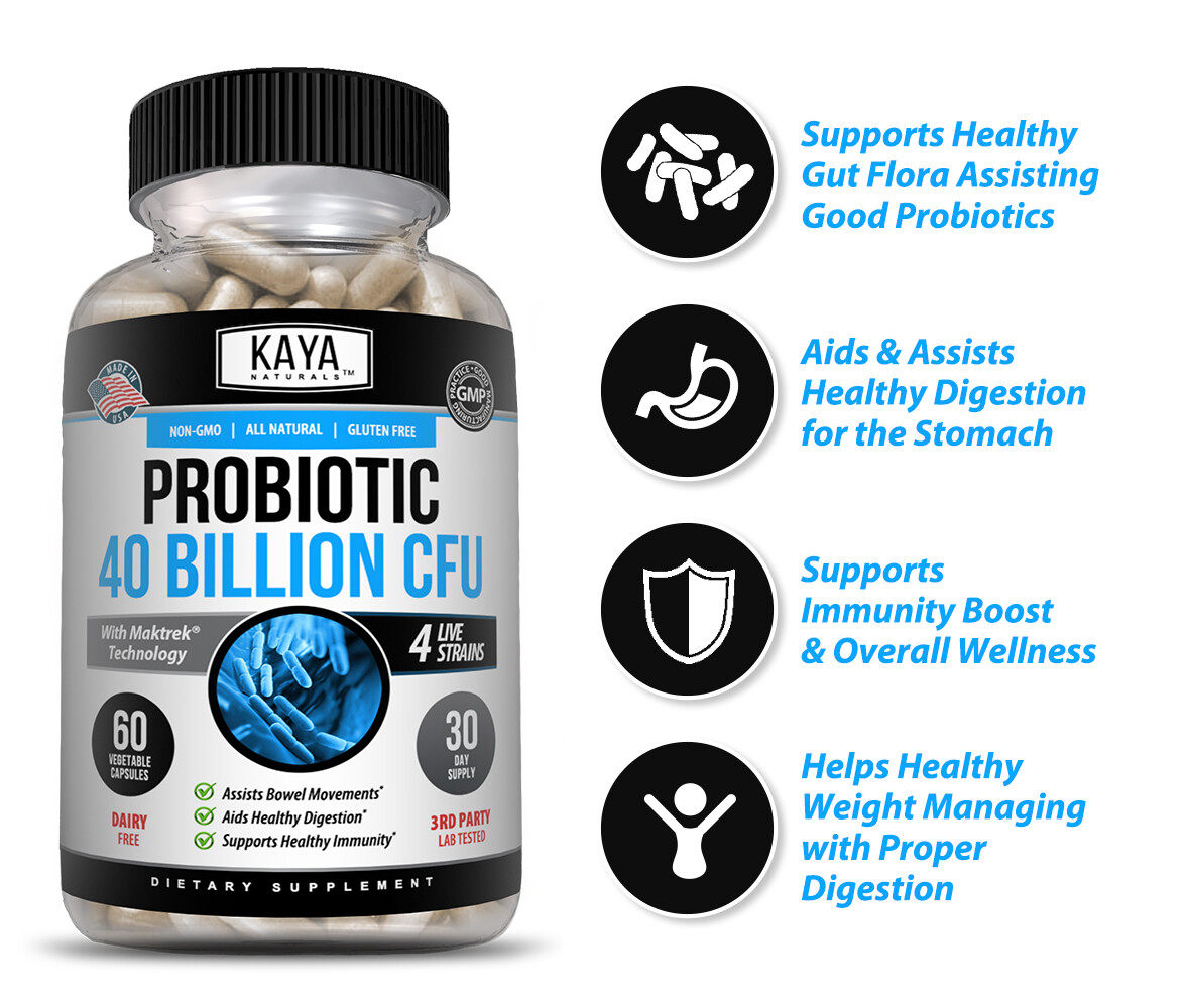 (2 Pack) Probiotics 40 Billion CFU 60ct Digestive Health Immune Support Bloating
