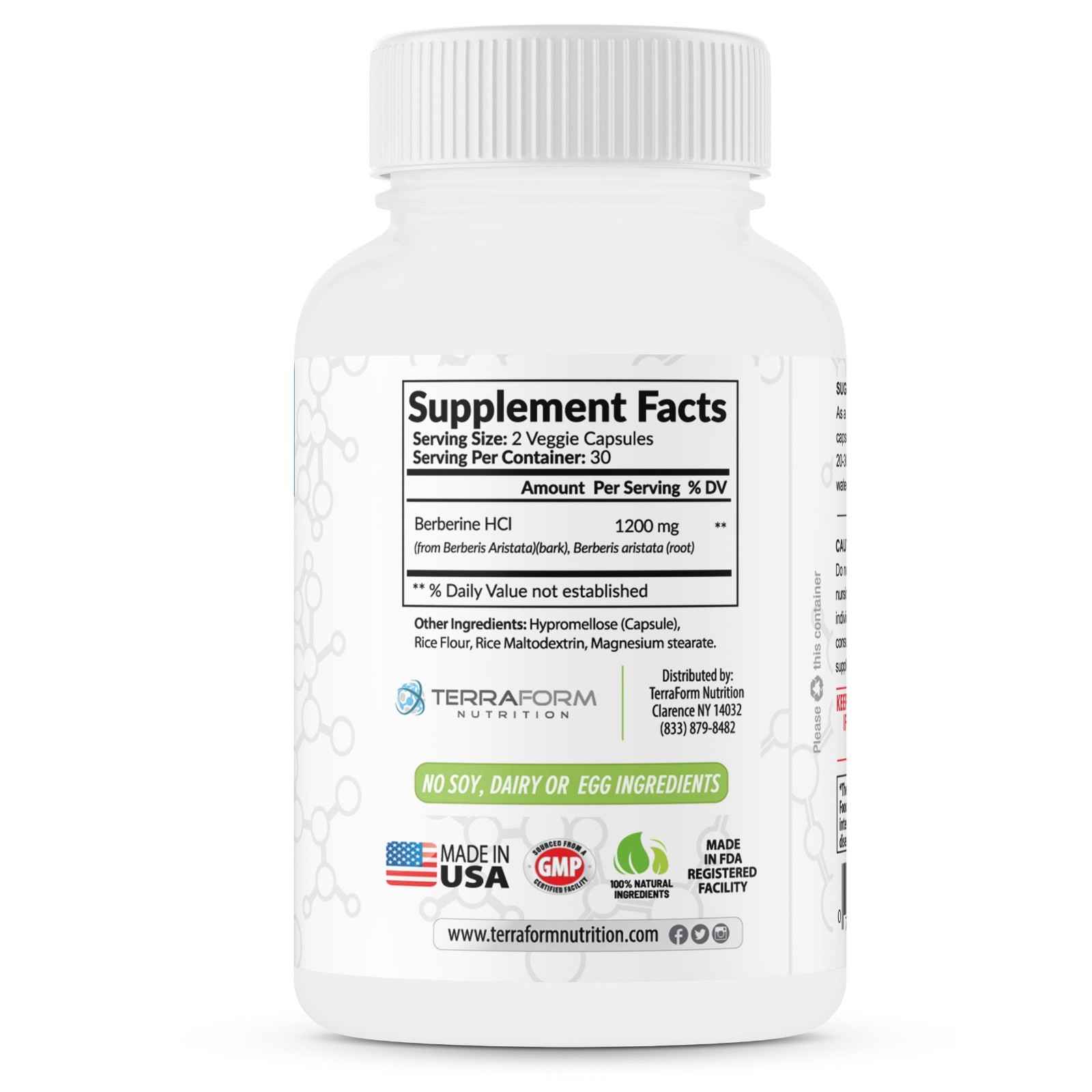 Pure Berberine – 1200mg Max Str, Supports Immune Function & Glucose Metabolism