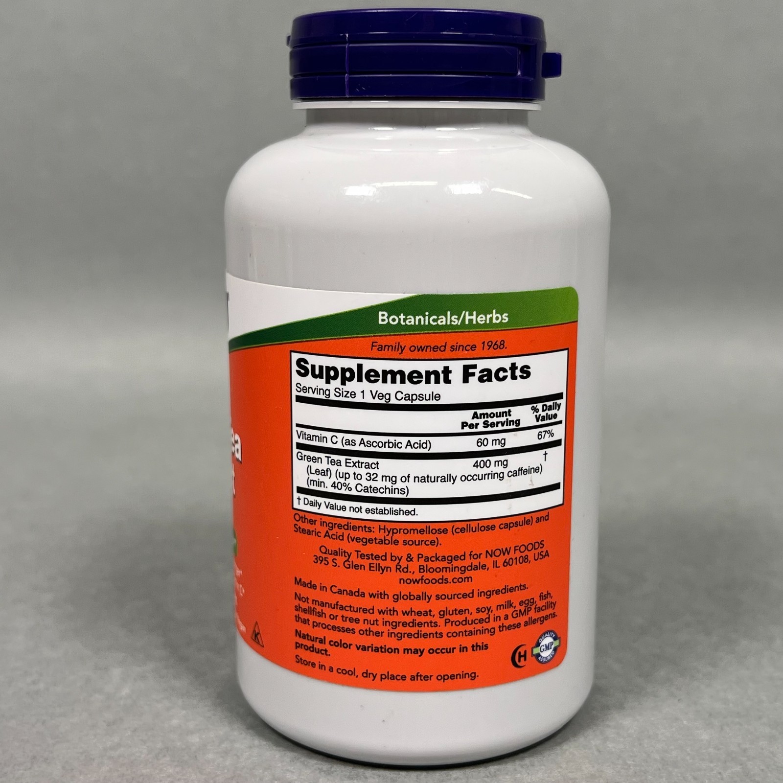NOW FOODS Green Tea Extract 400 mg 250 Veg Capsules (Best By: 02/2027) SEALED
