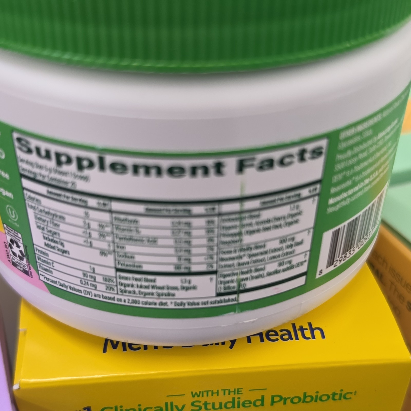 Amazing Grass Sweet Greens Summer Berry Probiotic Powder Gluten Free 4.4 oz