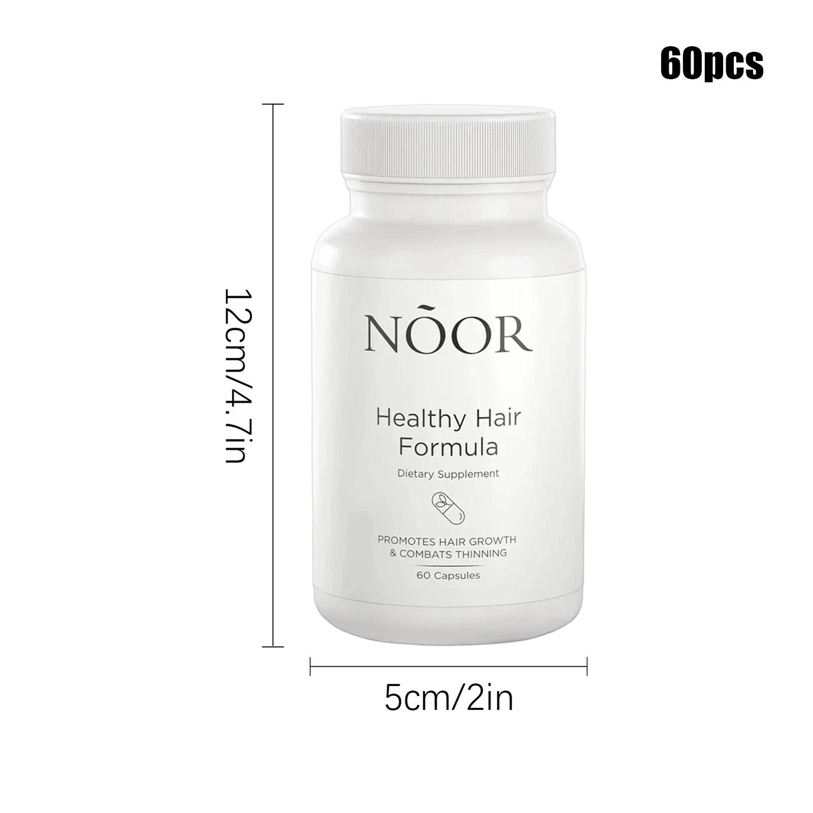 NOOR Healthy Hair Formula – NOOR Hair Growth Support Capsules – 60Caps