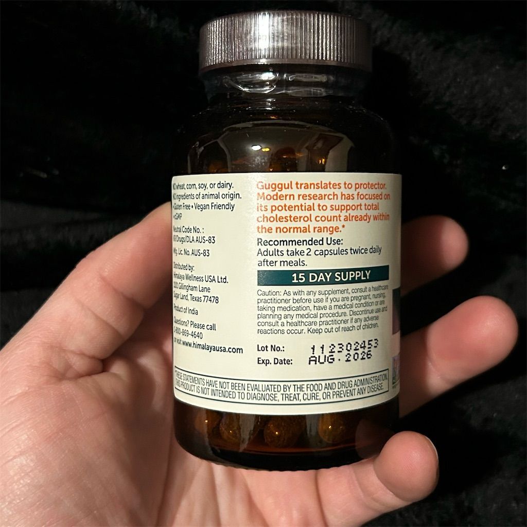 Himalaya Guggul Herbal Supplement 60 Vegetarian Capsules Exp. 08/26 NEW