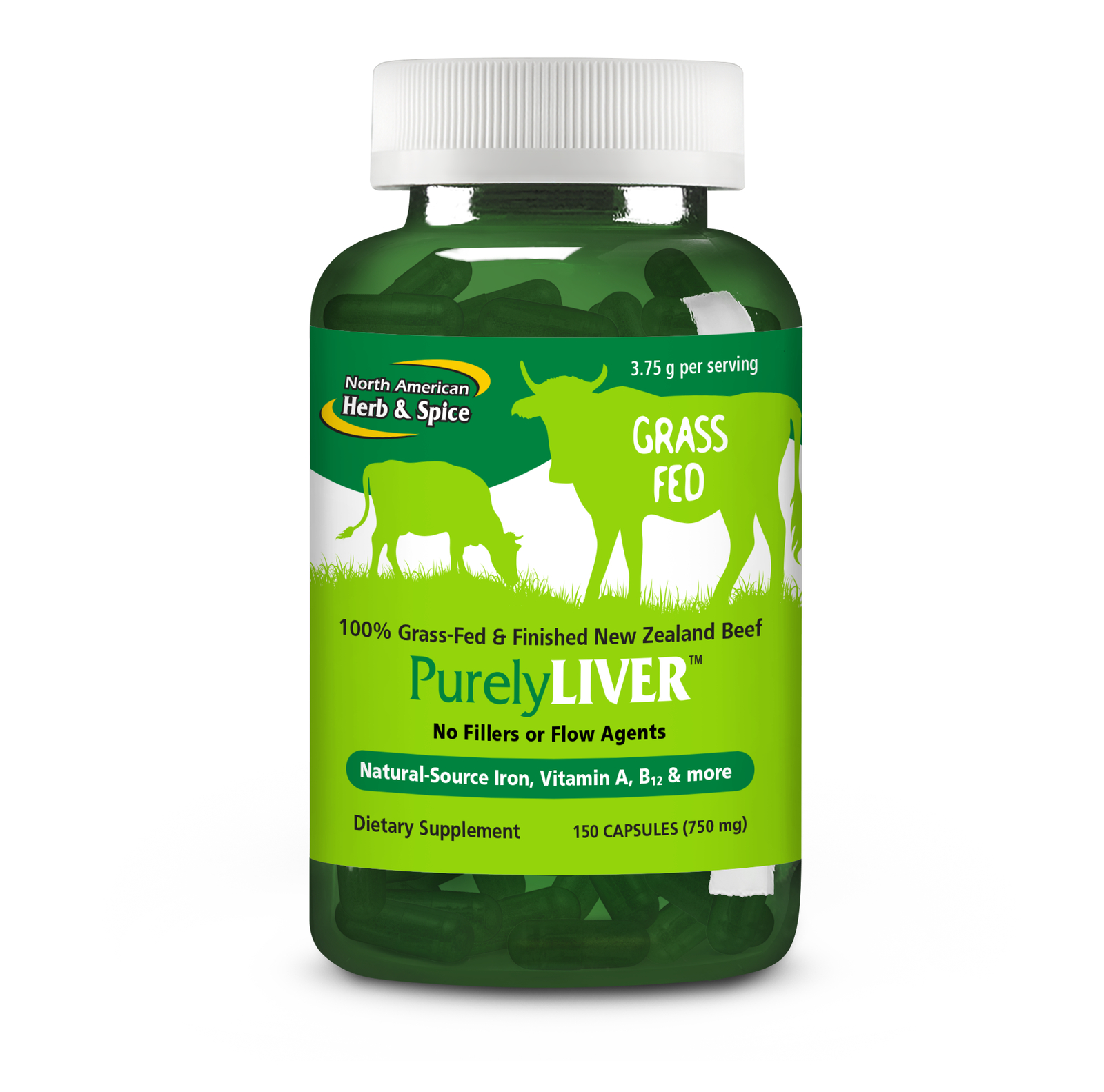 Purely Liver 150 caps – Iron, Vitamin A, B12, COQ10, Choline New Zealand Beef